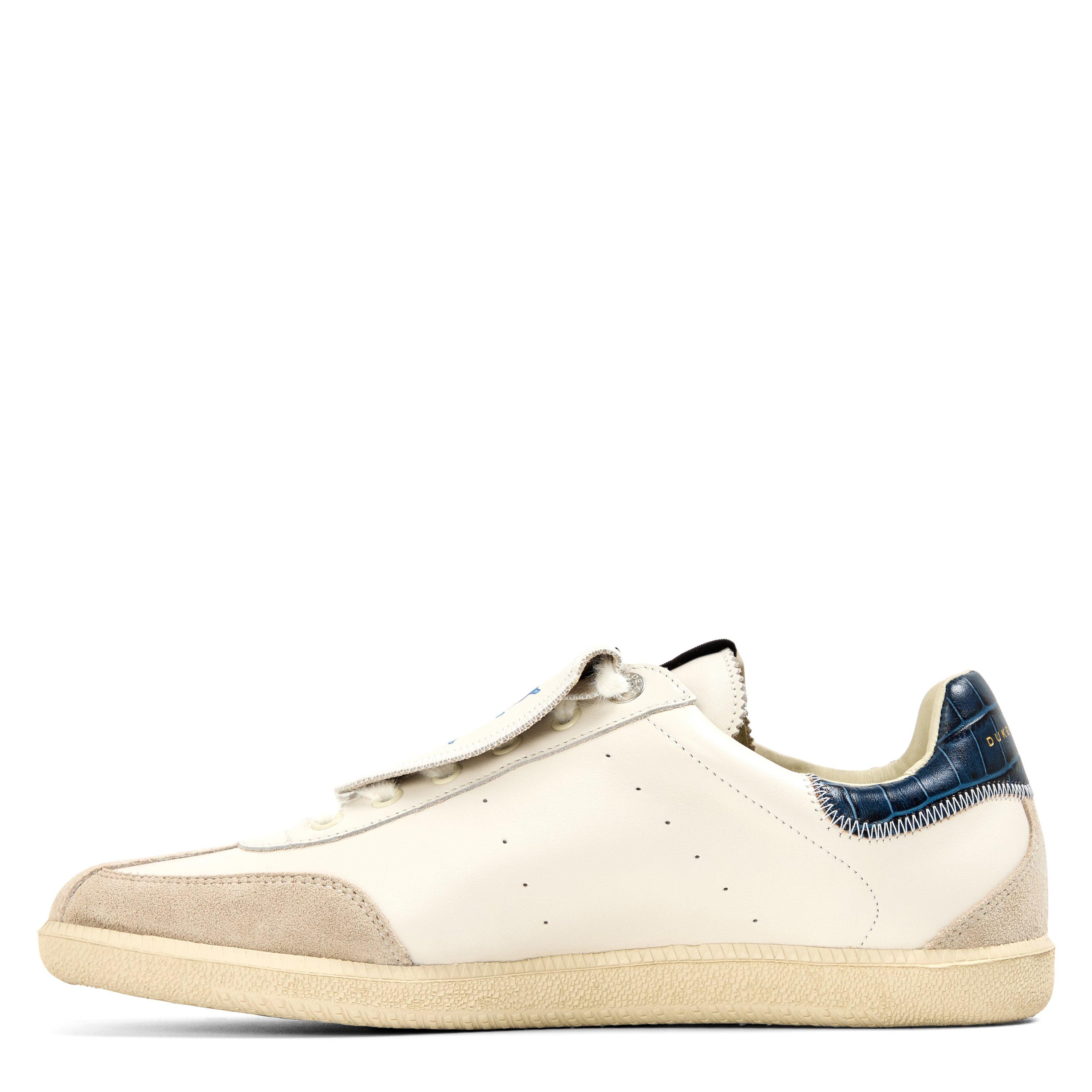 White/Navy - Duke and Dexter - Men's Plus NY Sneak Low-Top Trainers - 2