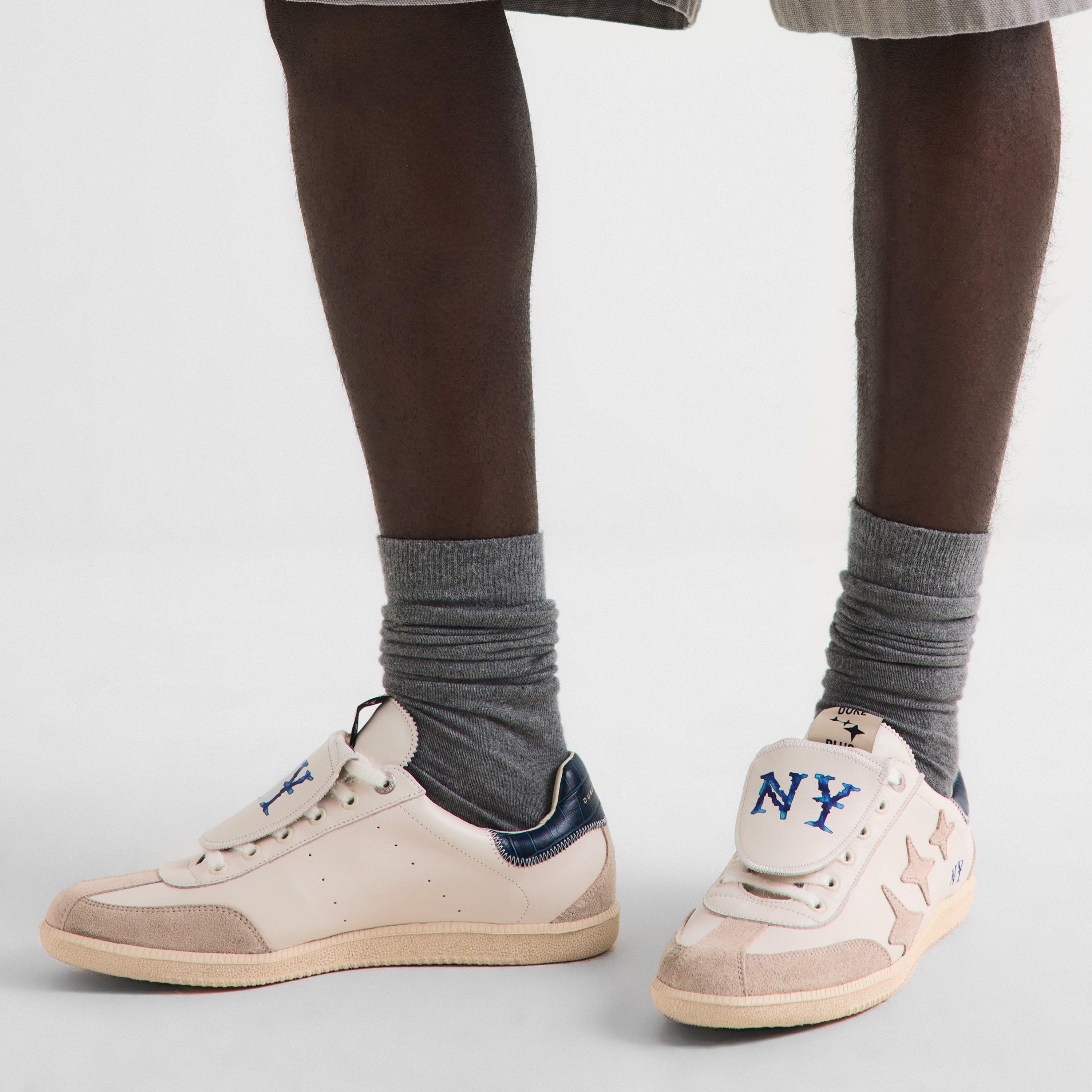 White/Navy - Duke and Dexter - Mens NY Trainers - 3