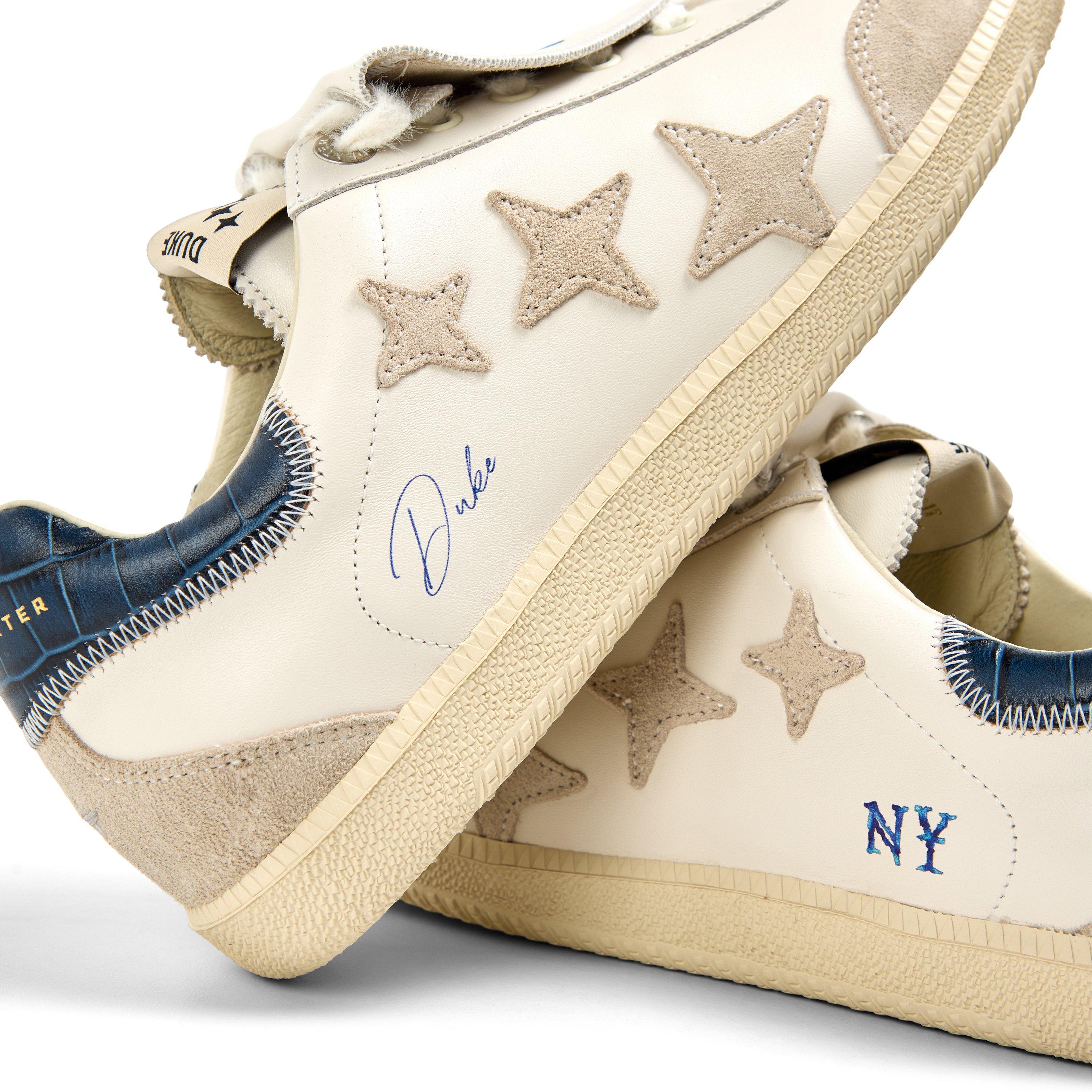 White/Navy - Duke and Dexter - Men's Plus NY Sneak Low-Top Trainers - 3