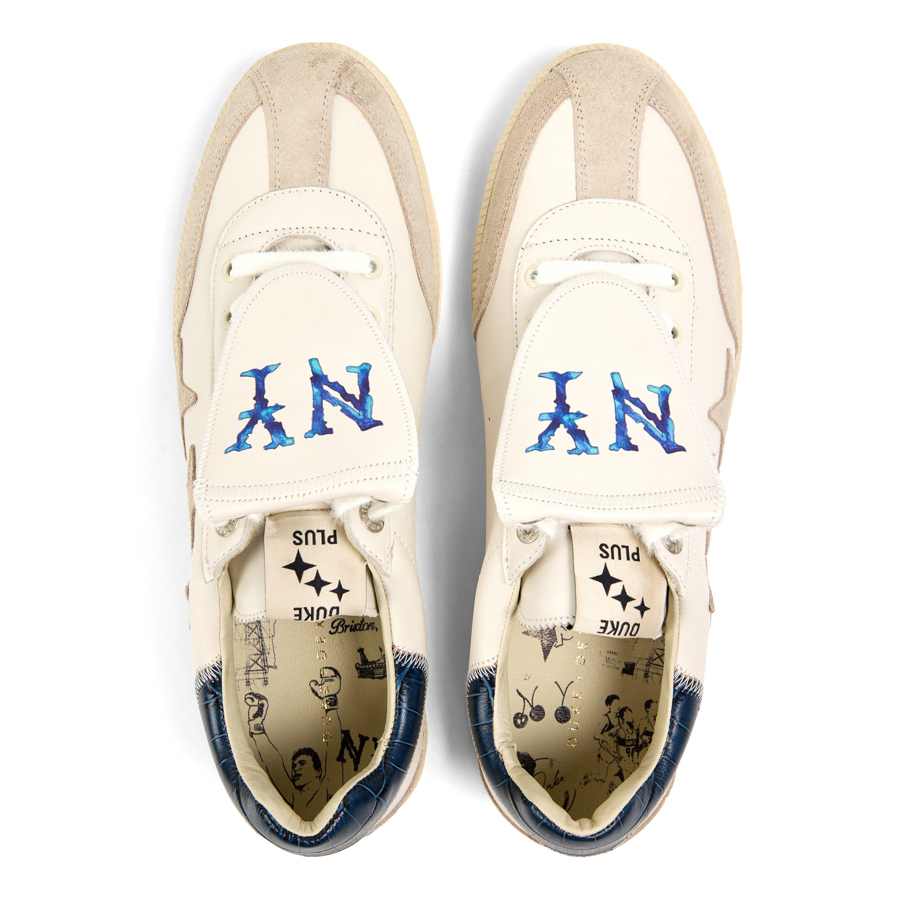 White/Navy - Duke and Dexter - Men's Plus NY Sneak Low-Top Trainers - 4