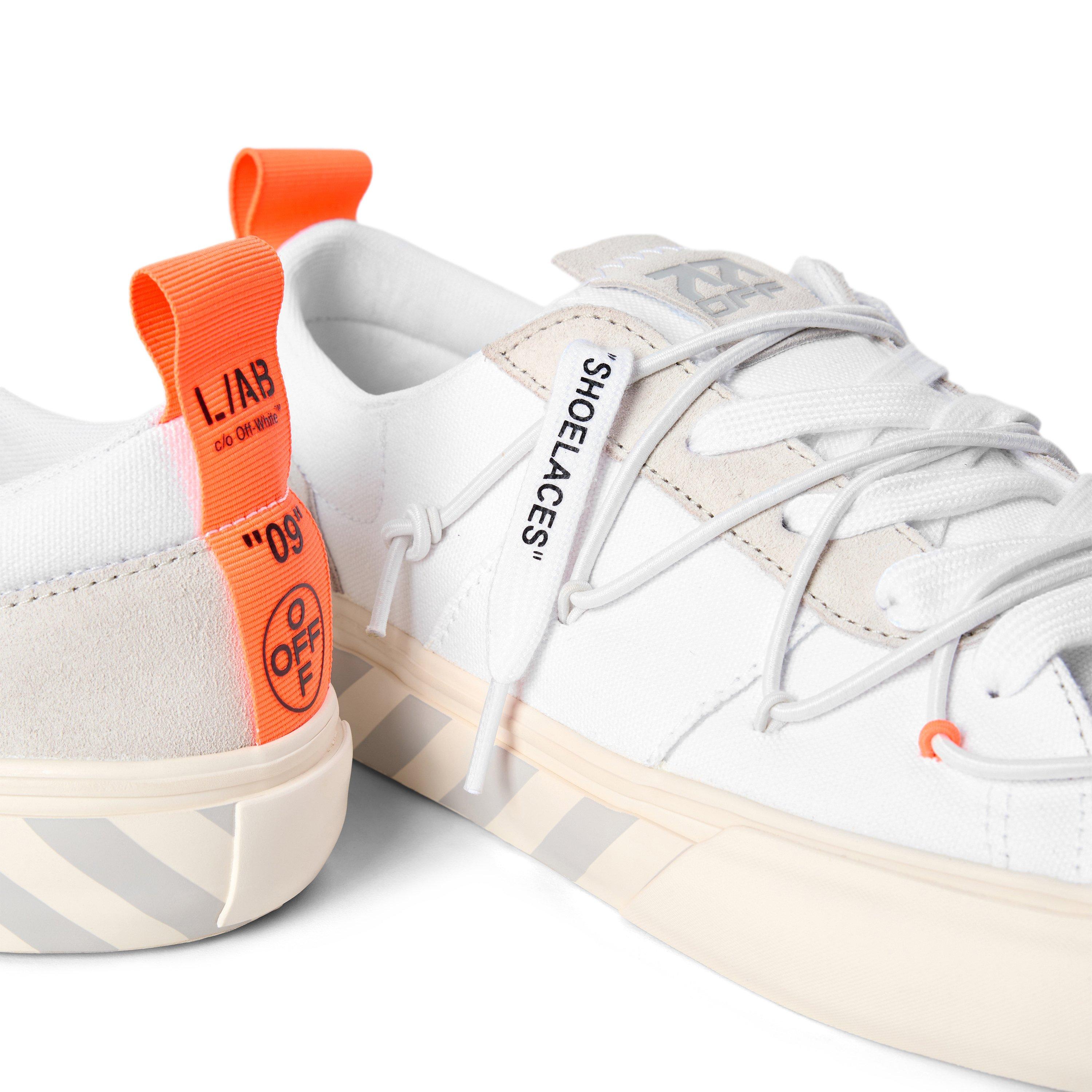 White/Lt Grey - L AB Off White - Men's Tape Canvas Vulcan Low-Top Trainers - 3