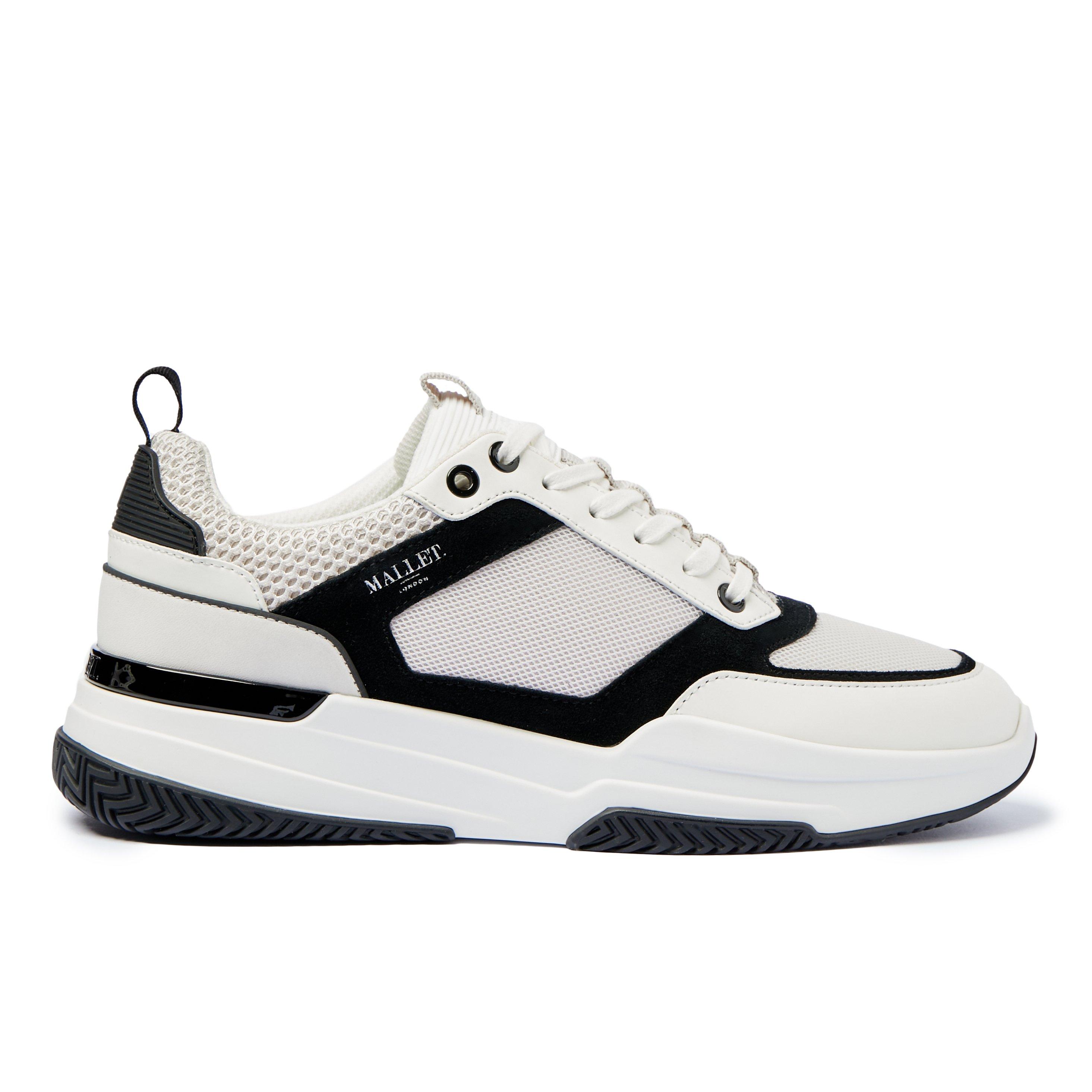 Mallet Men's Radnor Low-Top Trainers - White/Black - 7 (41)