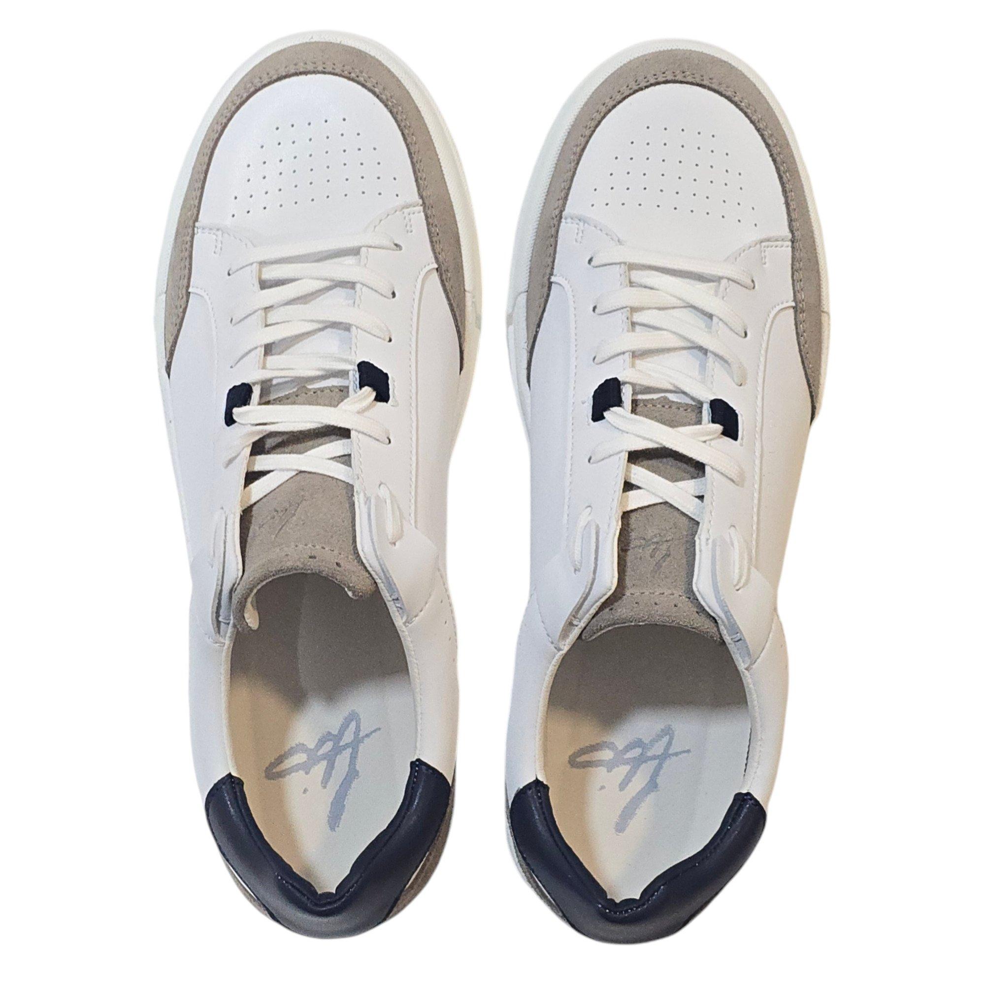 Bianco/Grigio/Navy - Loyalti - Braid Low-Top Trainers - 5