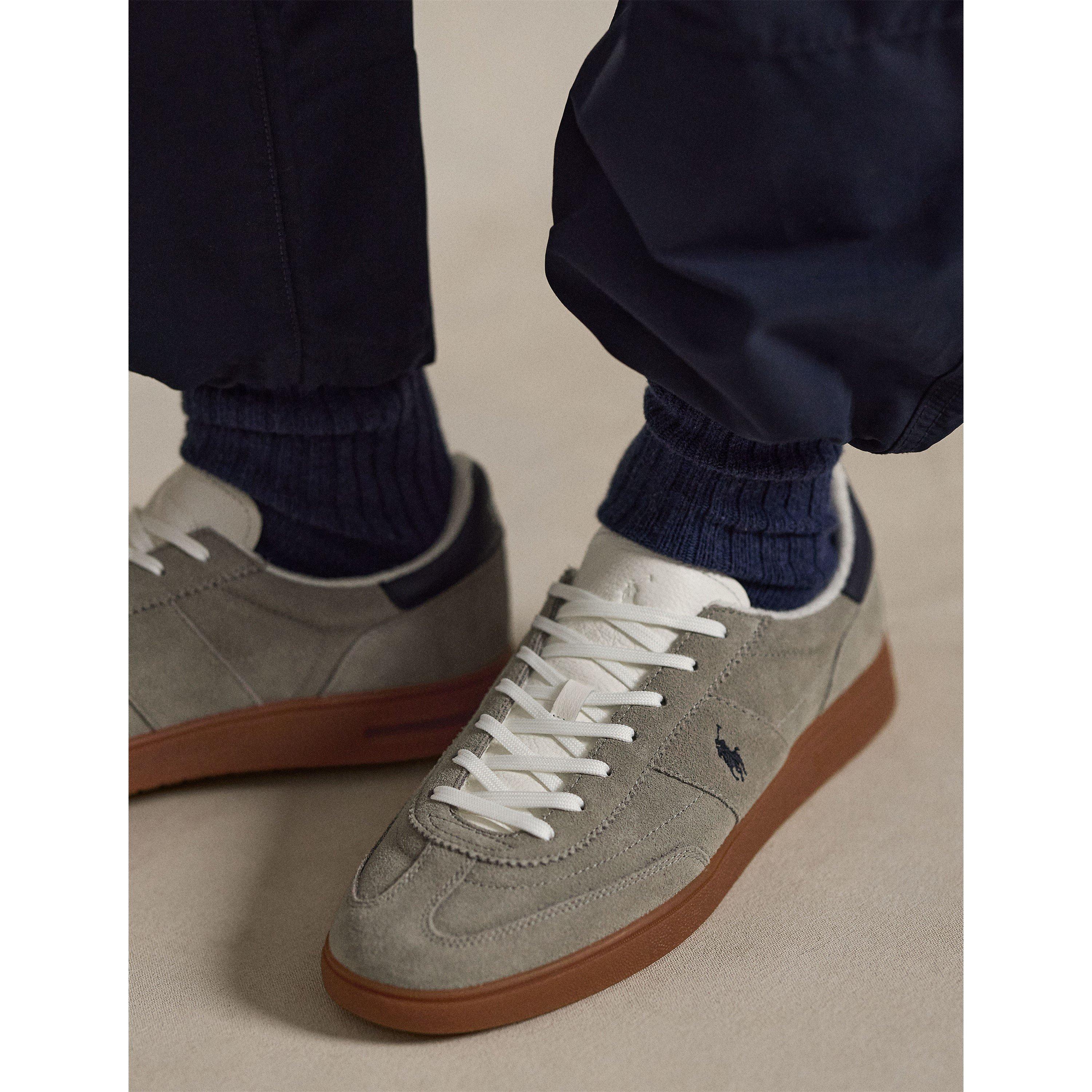 Grey/Navy/Gum - Polo Ralph Lauren - Men's Bedford Low-Top Trainers - 3