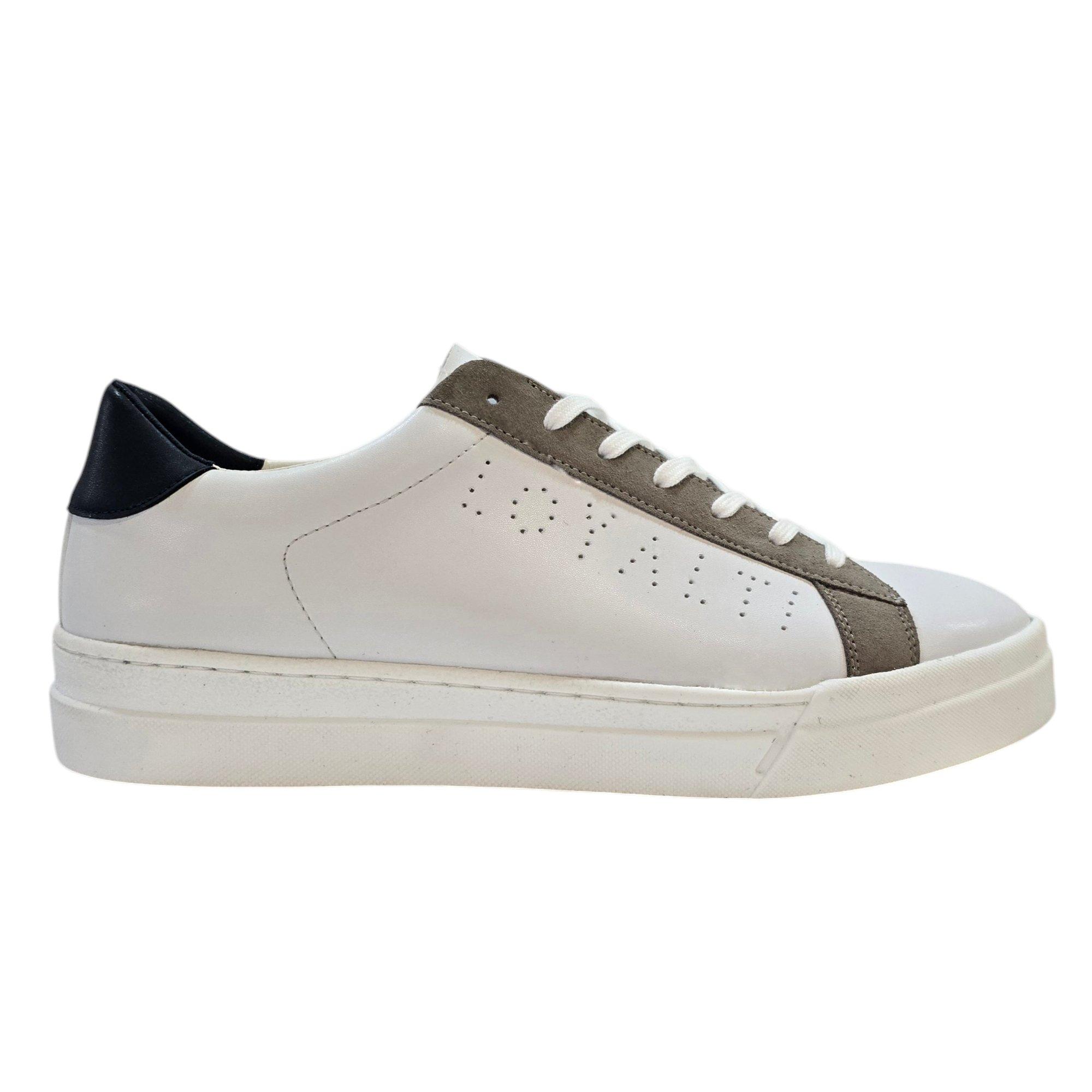 Loyalti Men's Levia Low-Top Trainers - White/Grey/Navy - 11 (46)