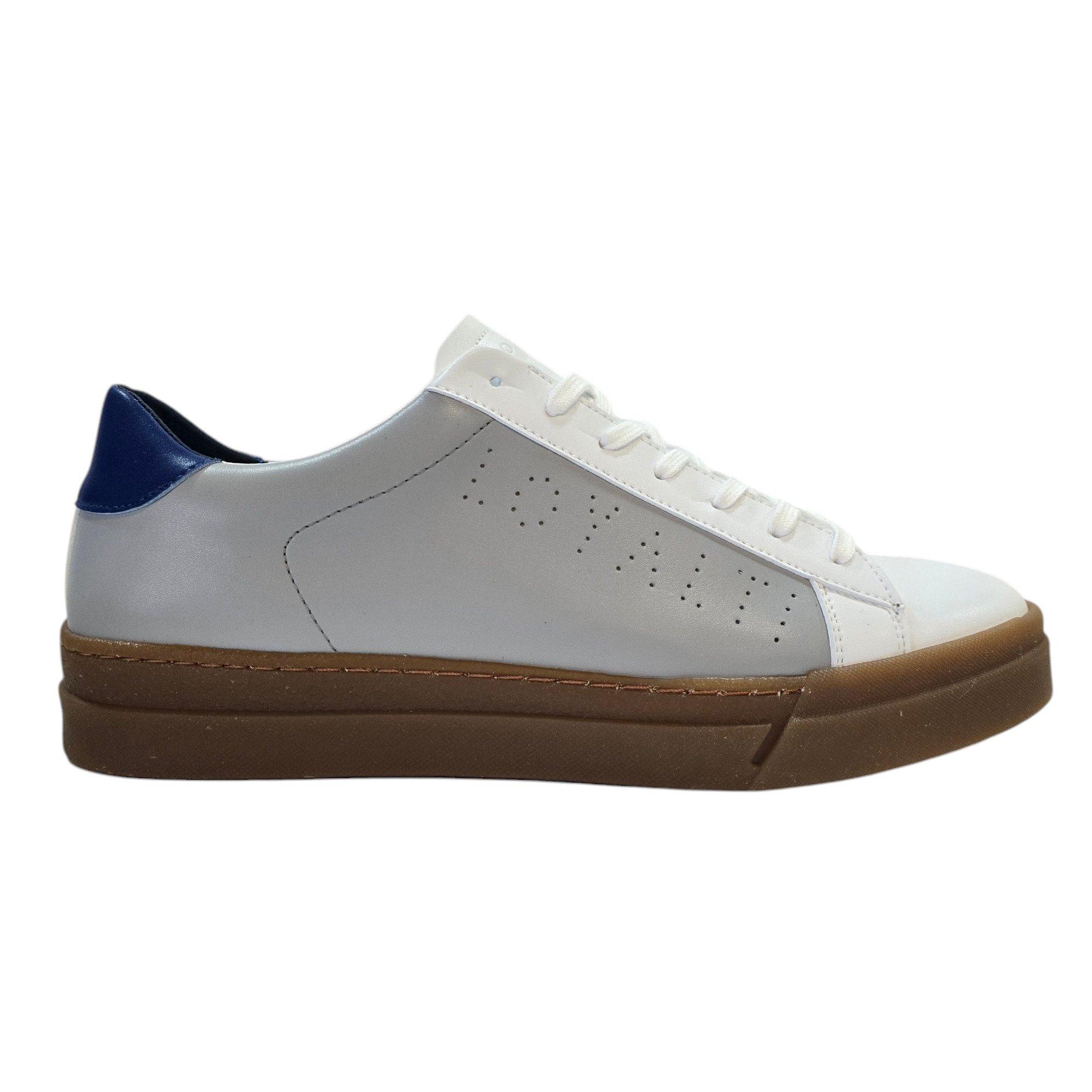 Loyalti Men's Levia Low-Top Trainers - Grey/White/Navy - 11 (46)