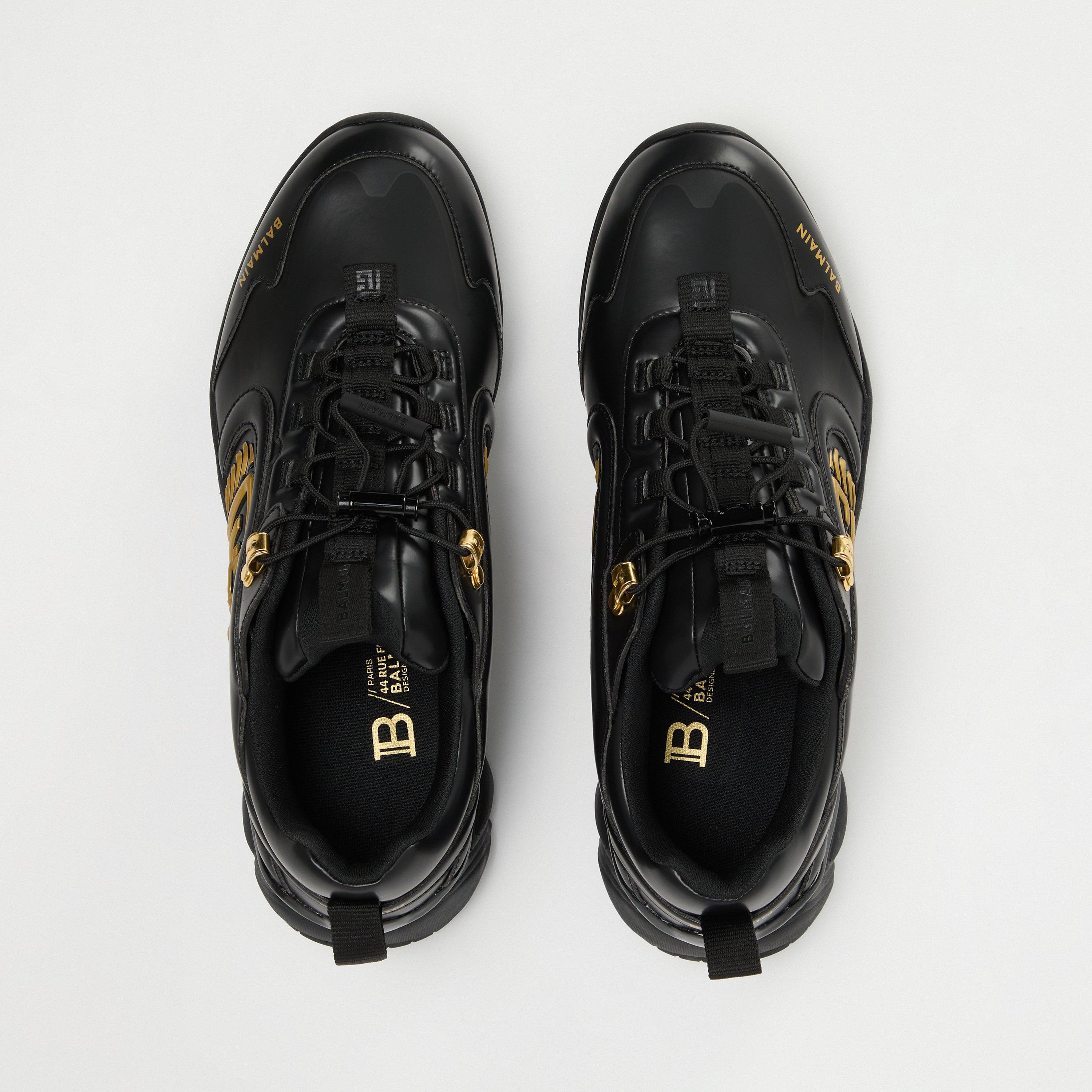 Black/Gold - Balmain - Men's Cosmic Dust Low-Top Trainers - 5