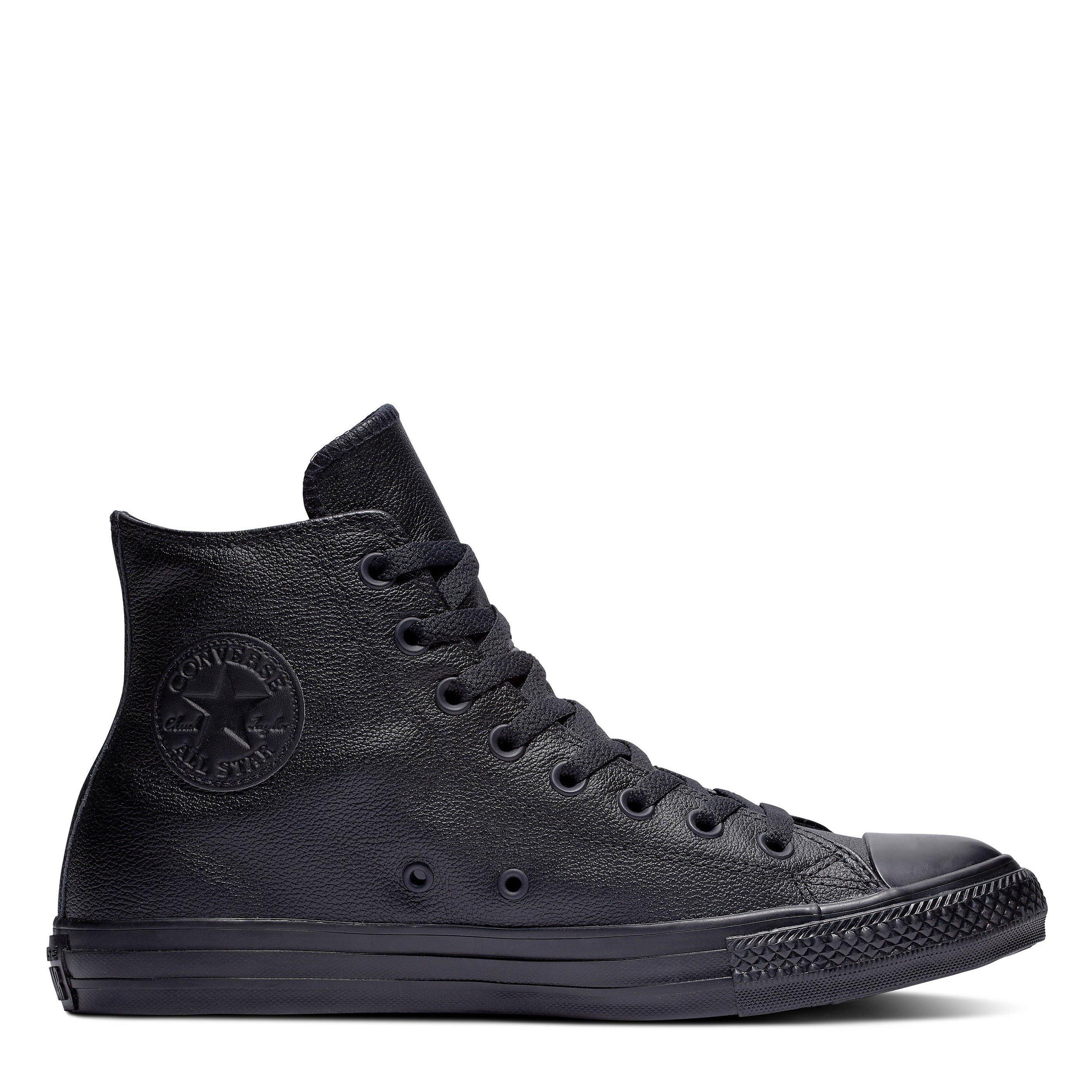 Black 001 - Converse - All Star Mono Leather Trainers - 1