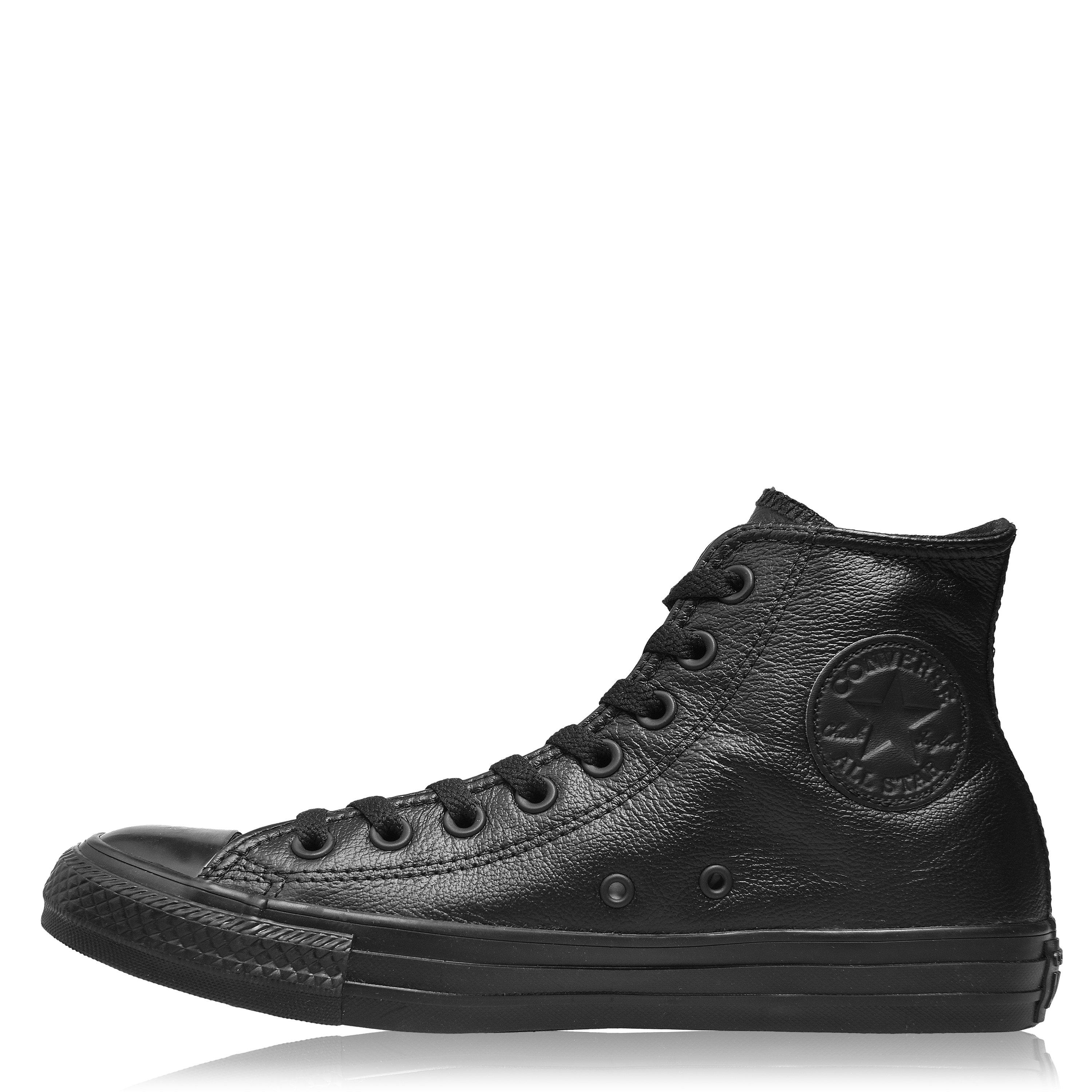 Black 001 - Converse - Star Mono Leather Trainers - 2