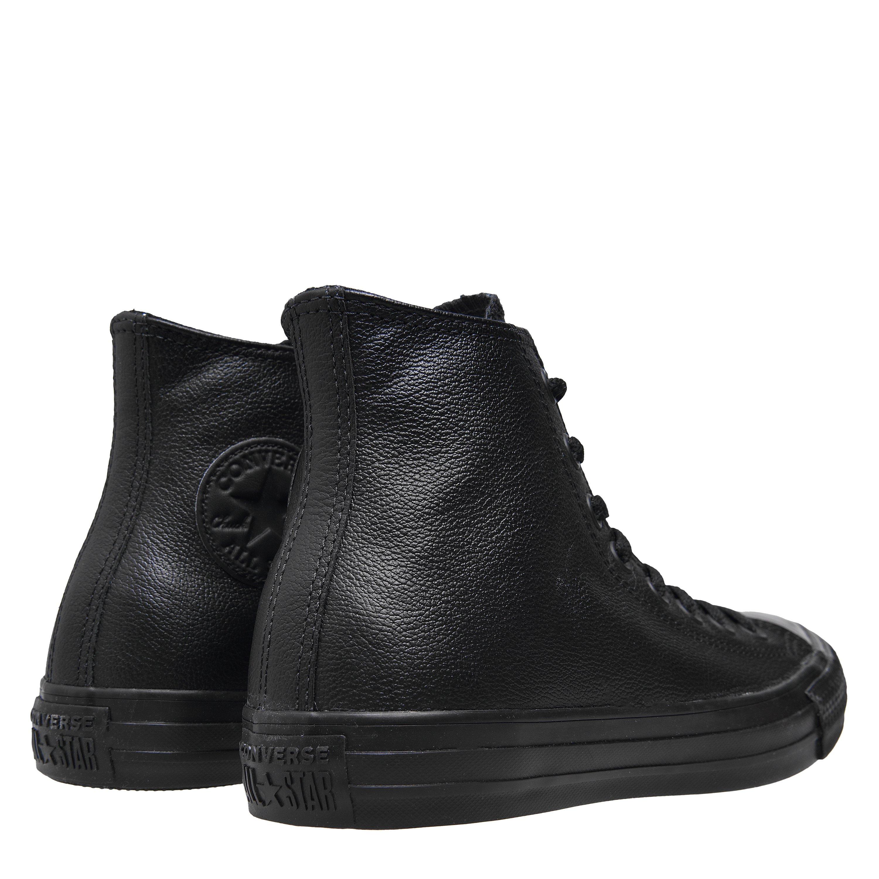 Black 001 - Converse - Star Mono Leather Trainers - 4