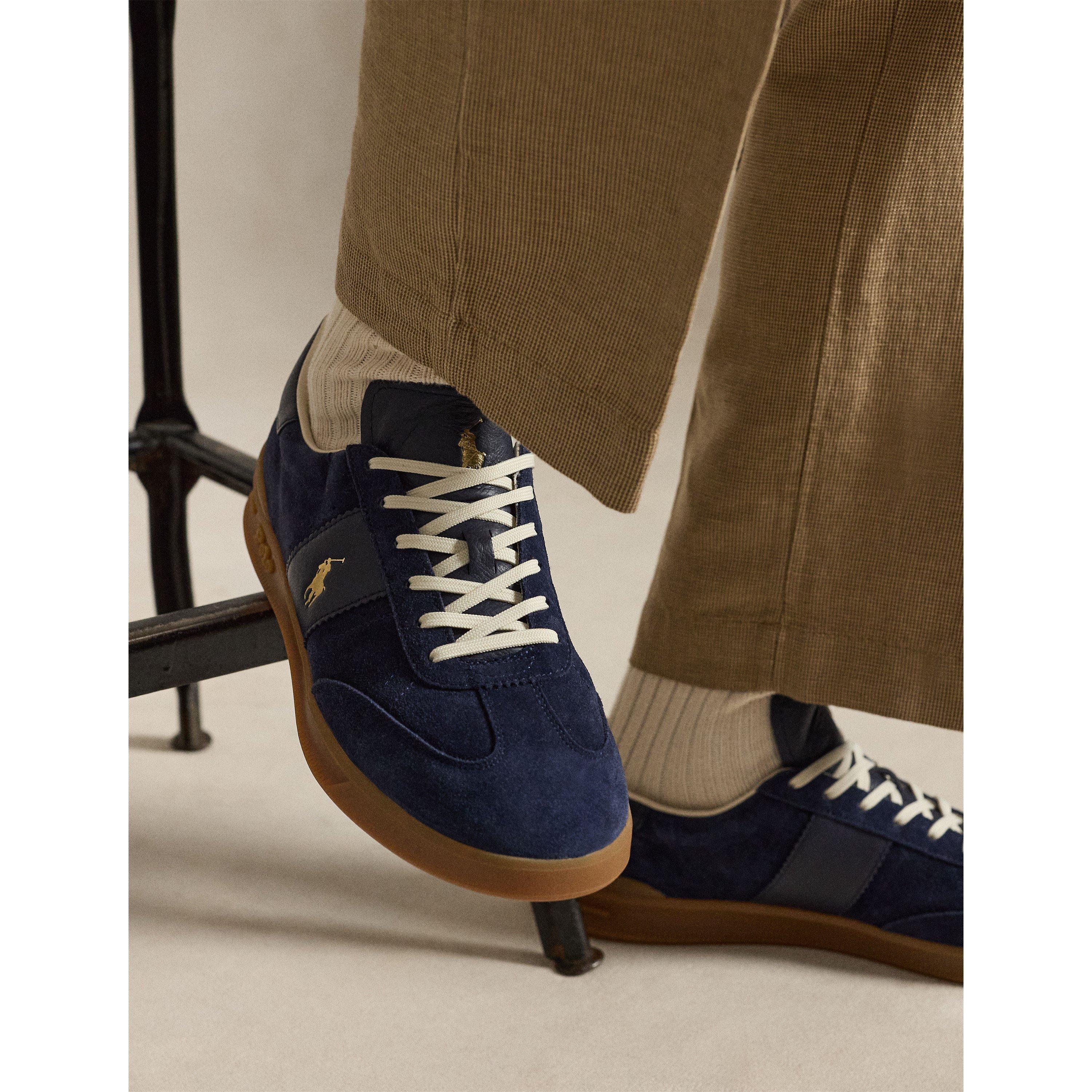 Hunter Navy - Polo Ralph Lauren - Men's Aera Low-Top Trainers - 3