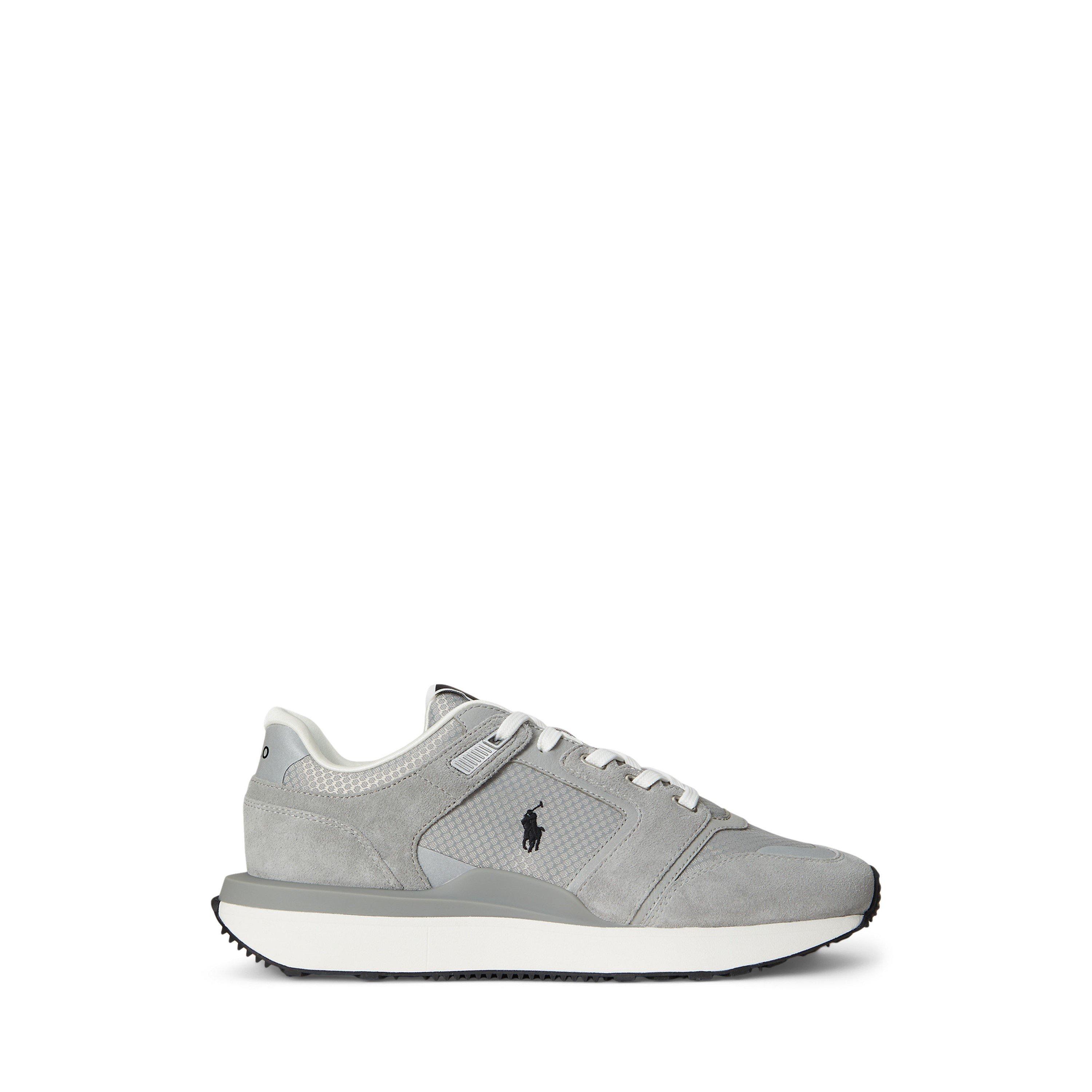 Polo Ralph Lauren Men's Tonal Soft Grey Train 89 Low-Top Trainers - 8 (42)
