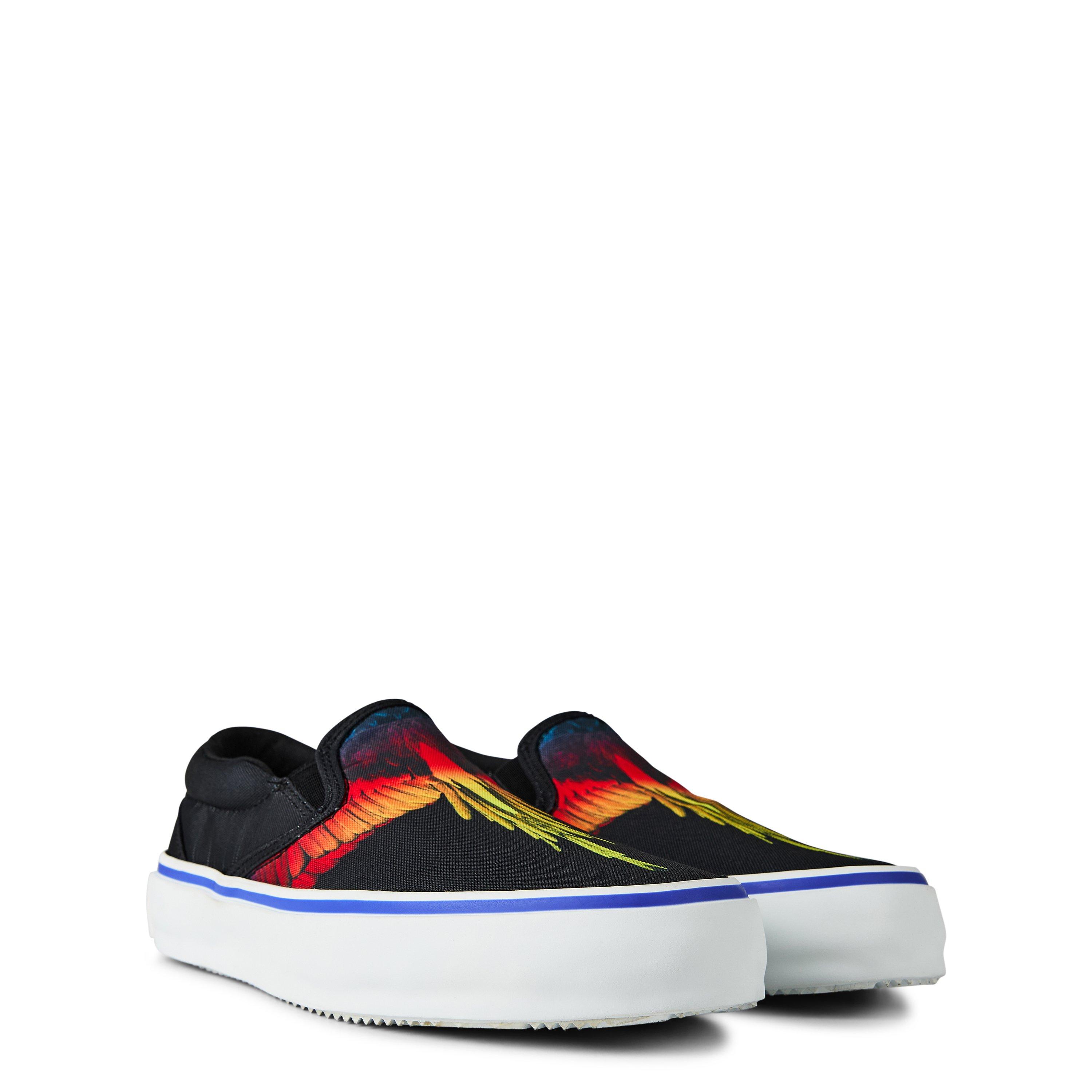 Black/Red - Marcelo Burlon - Men's Icon Wings Slip-On Low-Top Trainers - 3