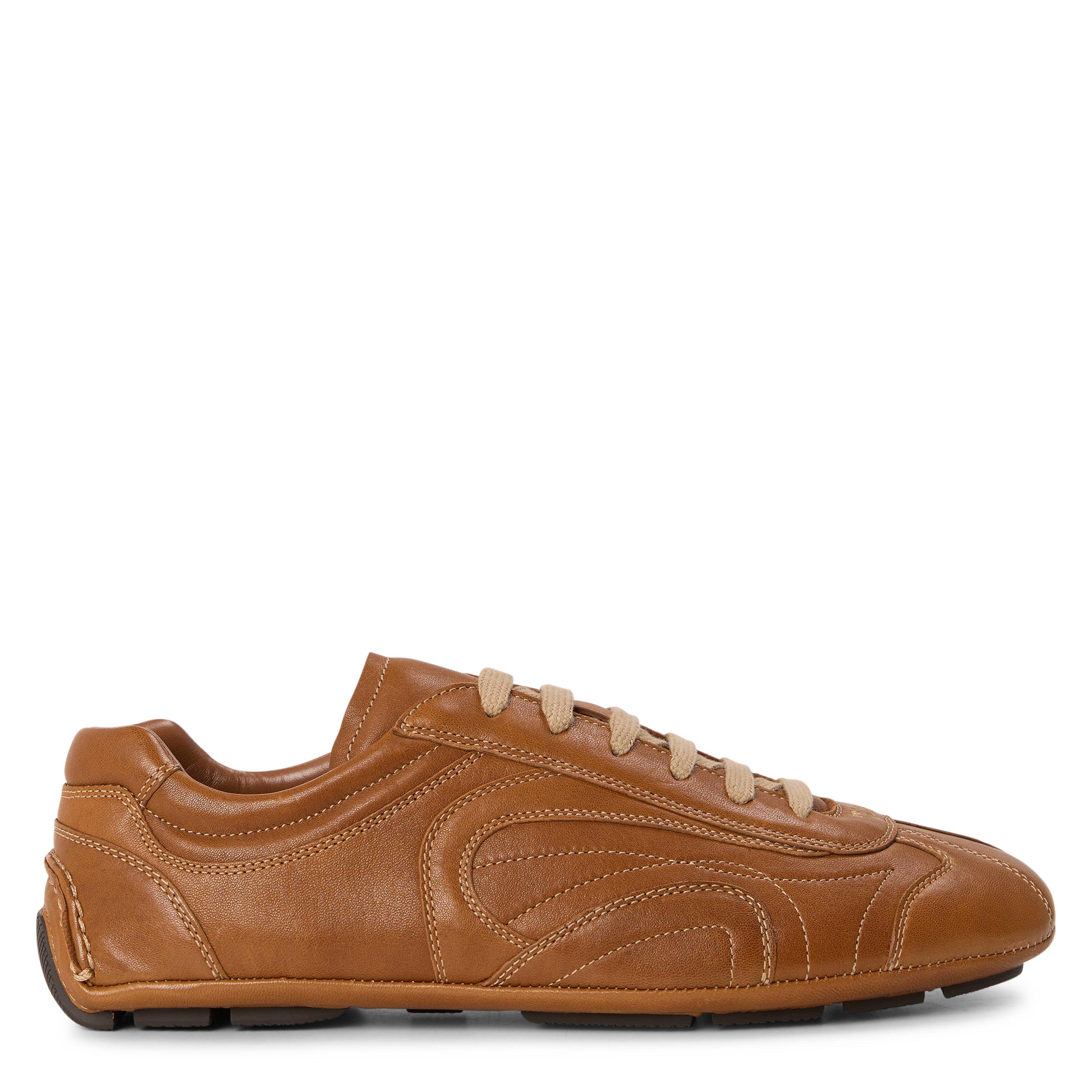 Prada Men's Montacarlo Leather Low-Top Trainers