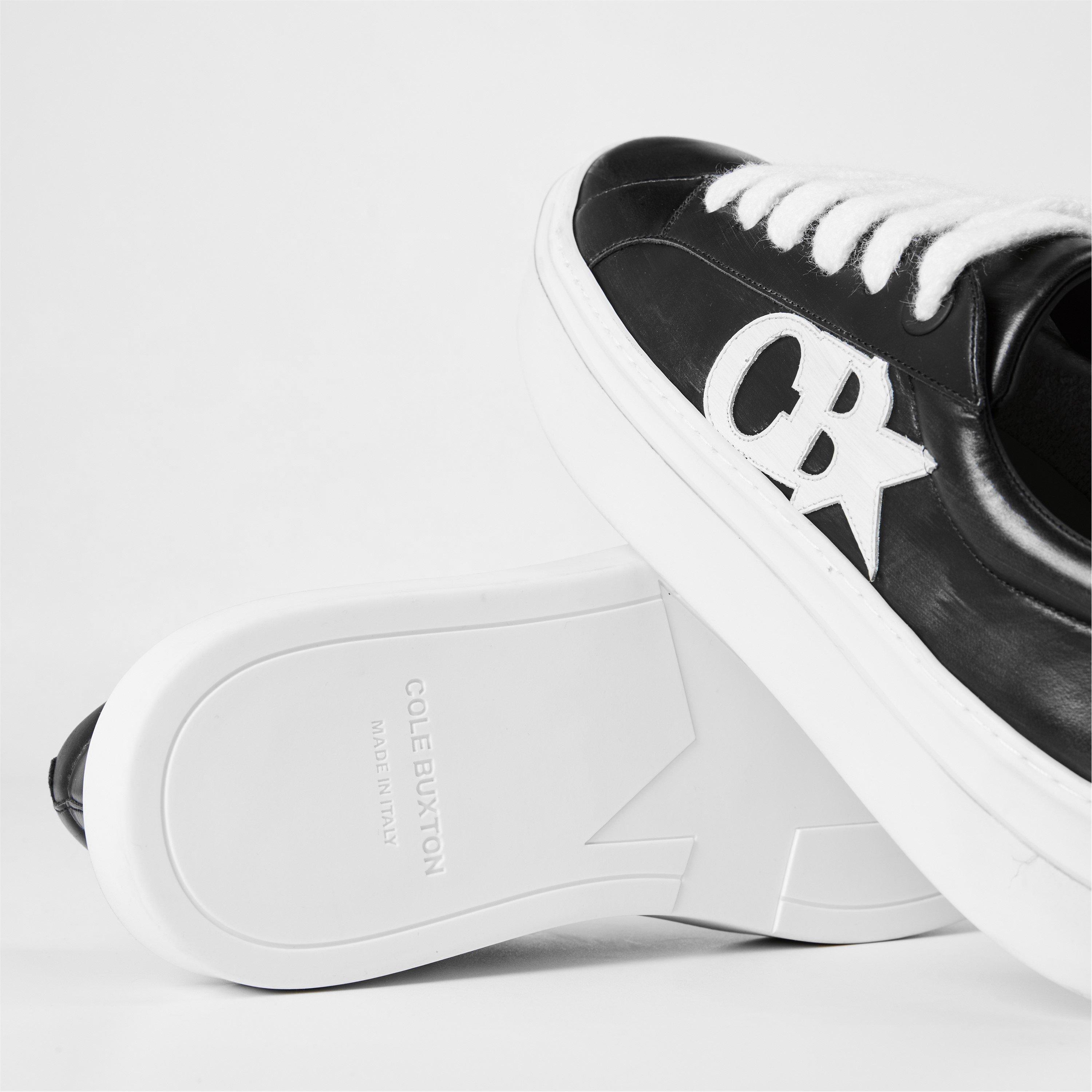 Black/White - Cole Buxton - Men's Star Logo Low-Top Trainers - 4