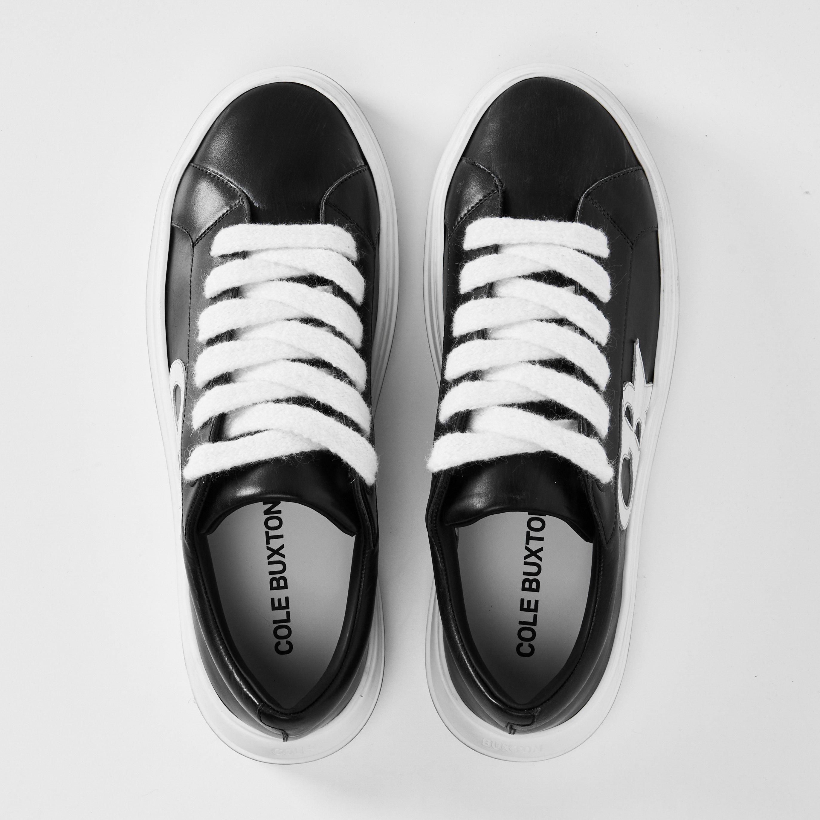 Black/White - Cole Buxton - Men's Star Logo Low-Top Trainers - 5