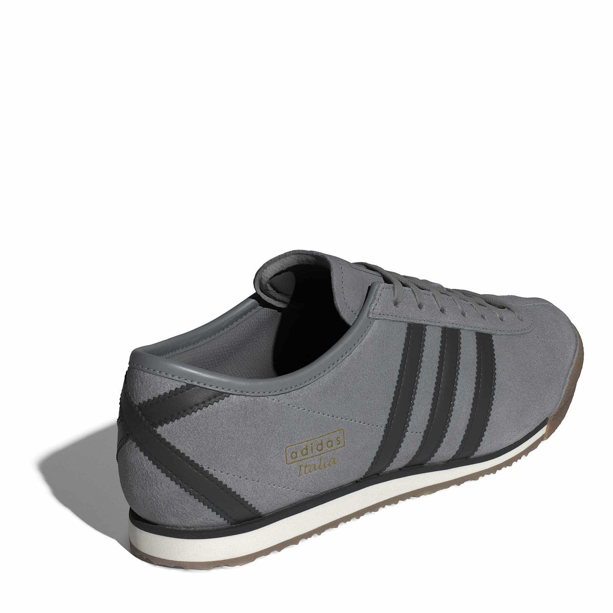 Grey/Black - adidas Originals - Men's Italia Low-Top Trainers - 4