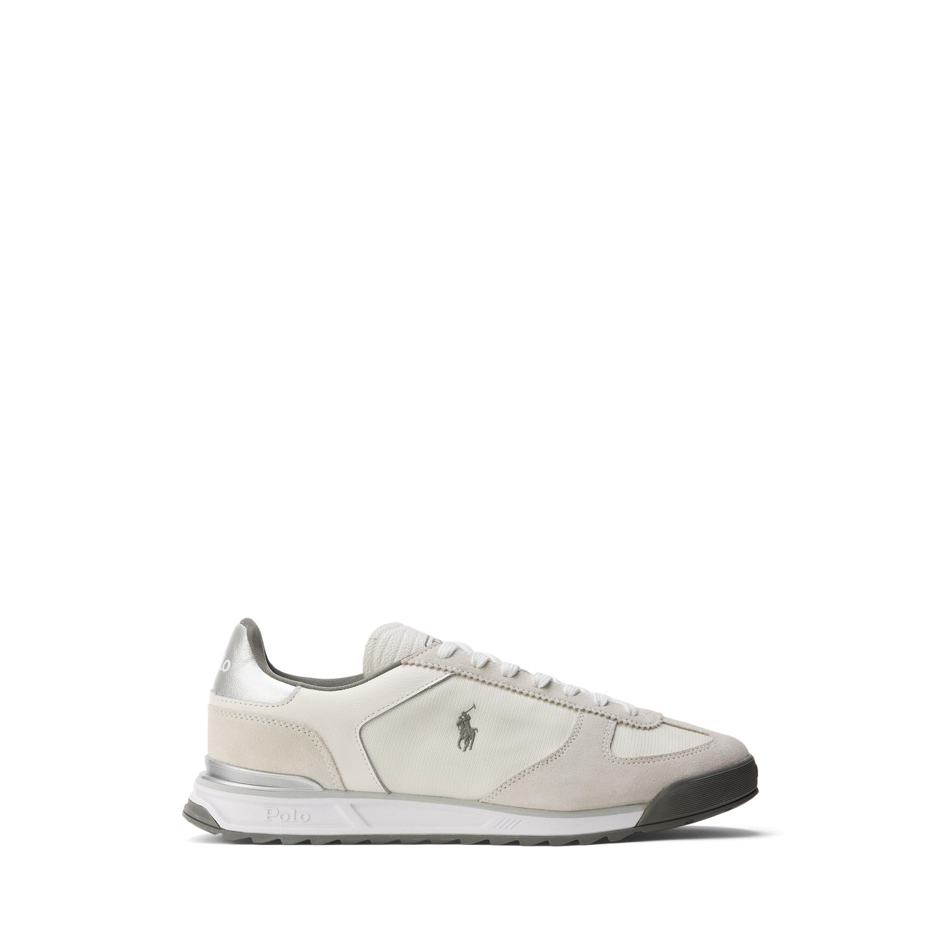 Polo Ralph Lauren Men's Varick Low-Top Trainers - White/Gry/Slvr - Size 7 (41)