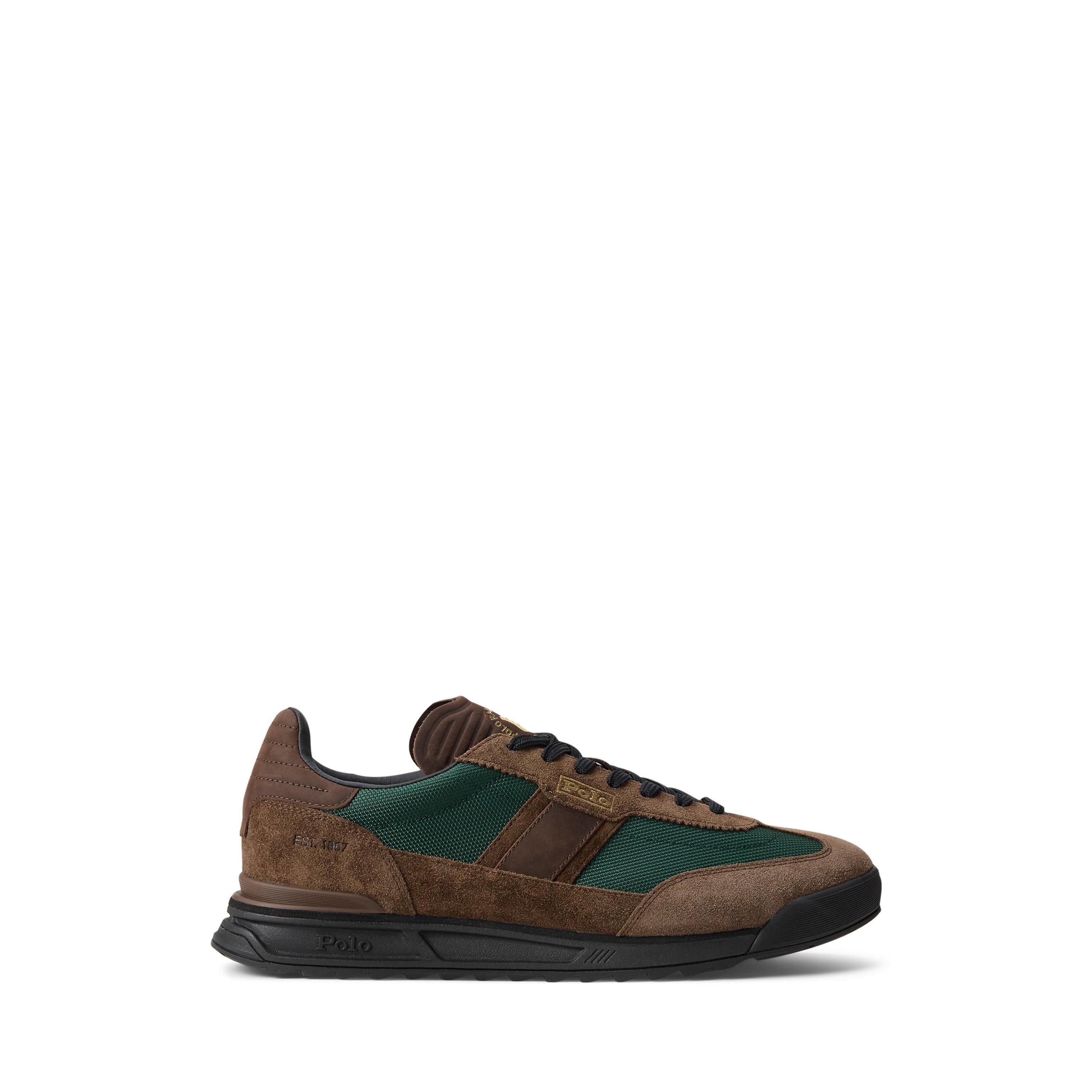 Polo Ralph Lauren Men's Varick Low-Top Trainers - Brown/Forrest - 11 (45)