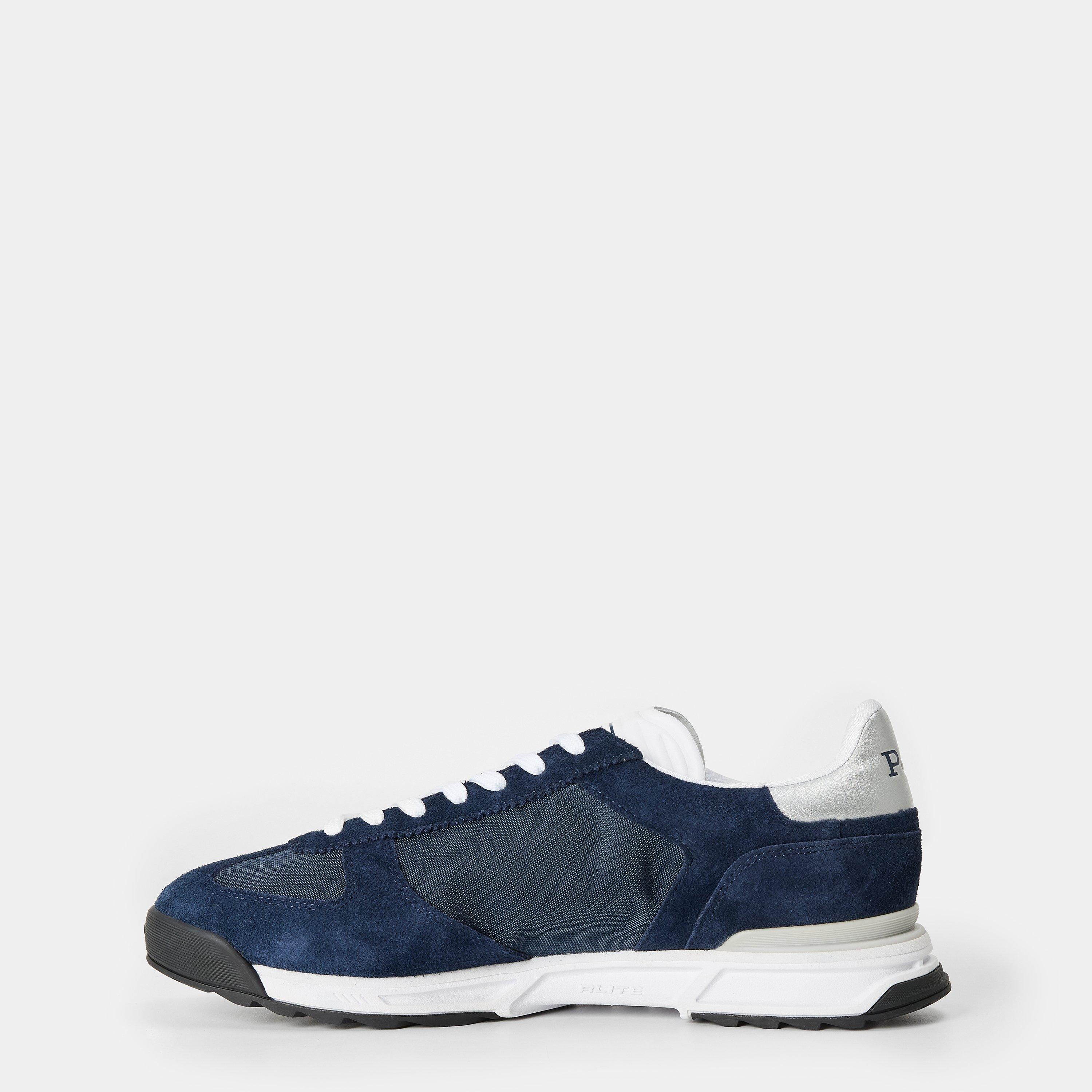 Navy/Wht/Slvr - Polo Ralph Lauren - Men's Varick Low-Top Trainers - 2