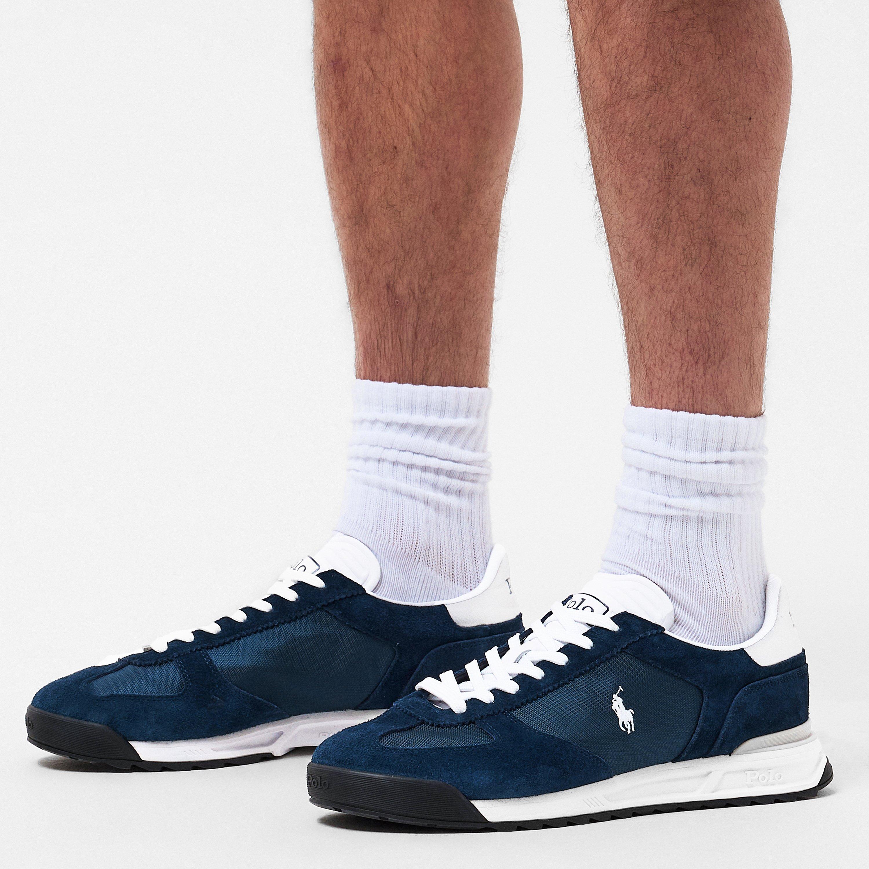 Navy/Wht/Slvr - Polo Ralph Lauren - Men's Varick Low-Top Trainers - 3