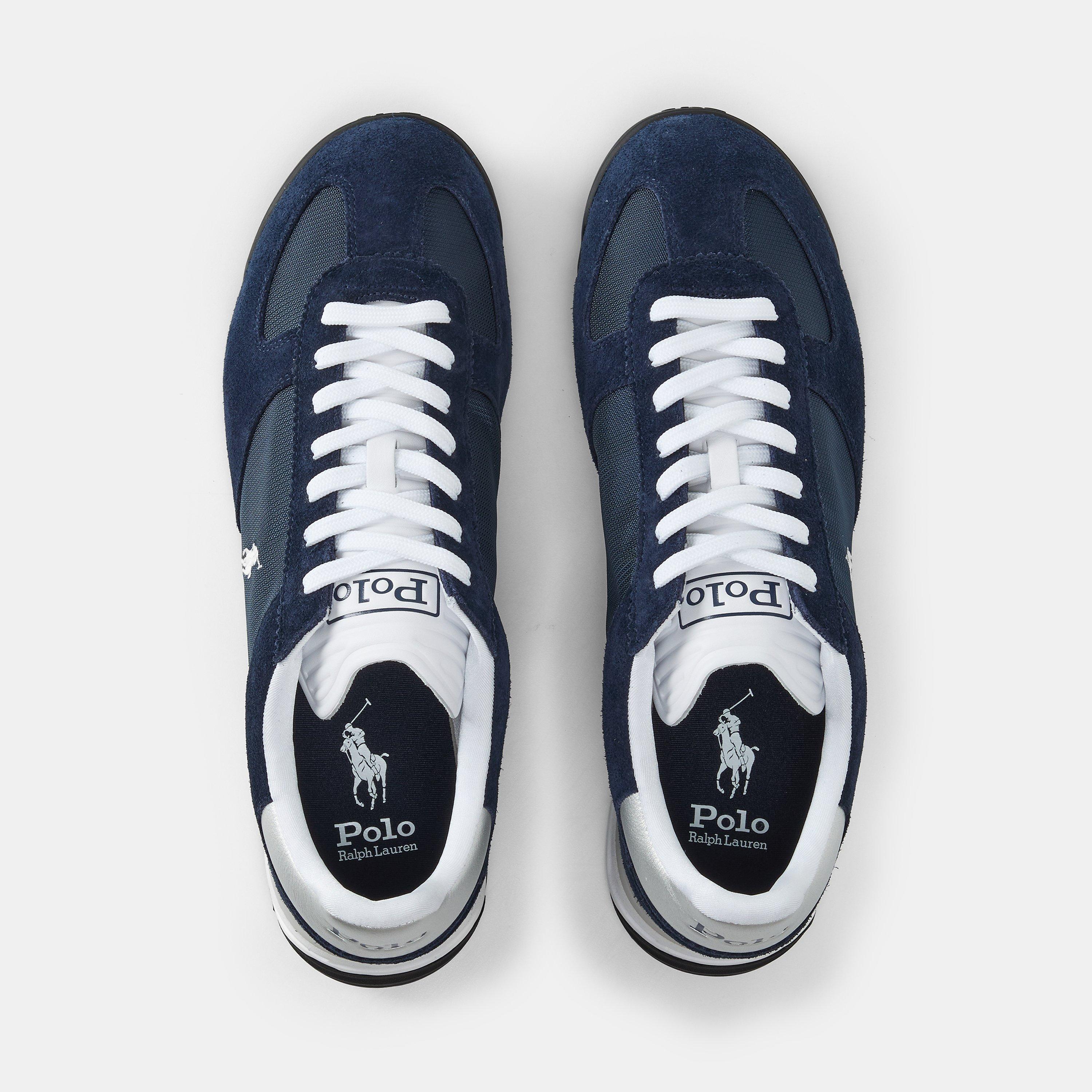 Navy/Wht/Slvr - Polo Ralph Lauren - Men's Varick Low-Top Trainers - 5