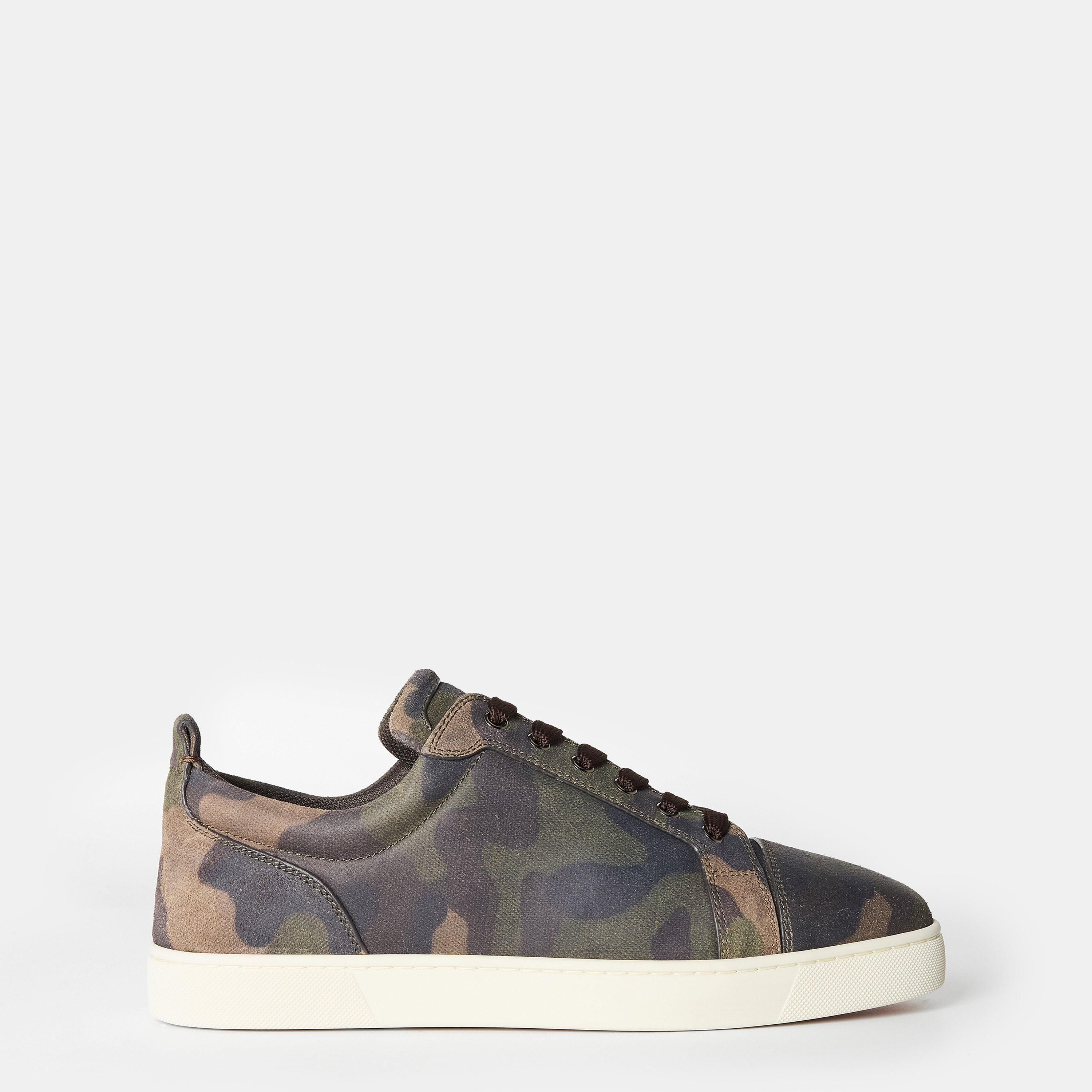 Café Green - Christian Louboutin - Men's Louis Low-Top Trainers - 1