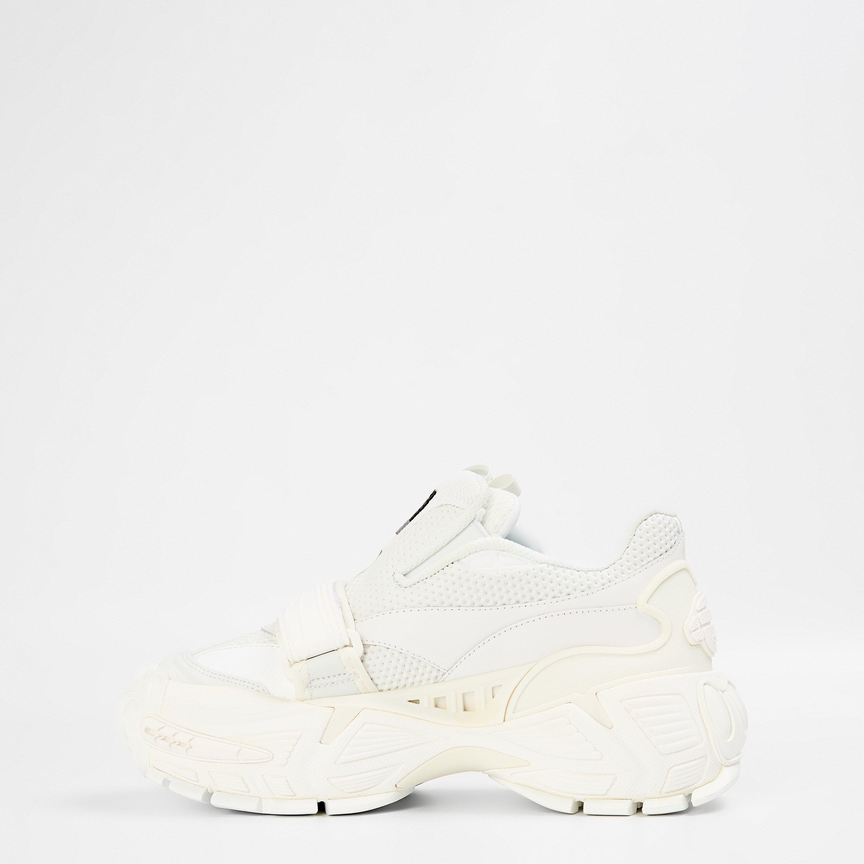 White - Off White - Men's Glove Slip On Sneakers, Recognizable Silhouette - 2