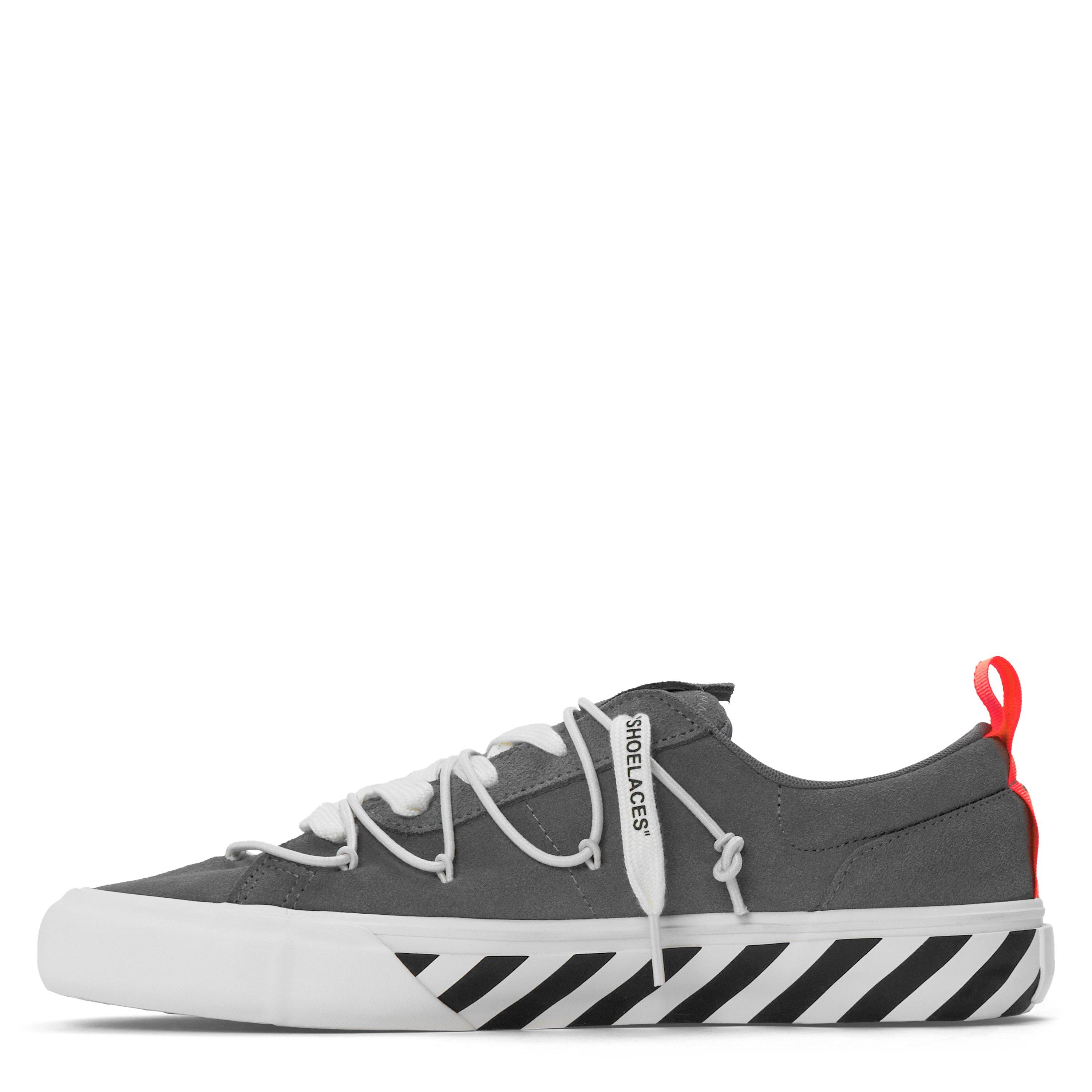 Grey/Cloudburst - L AB Off White - Men's Tape Suede Vulcan Low-Top Trainers - 2
