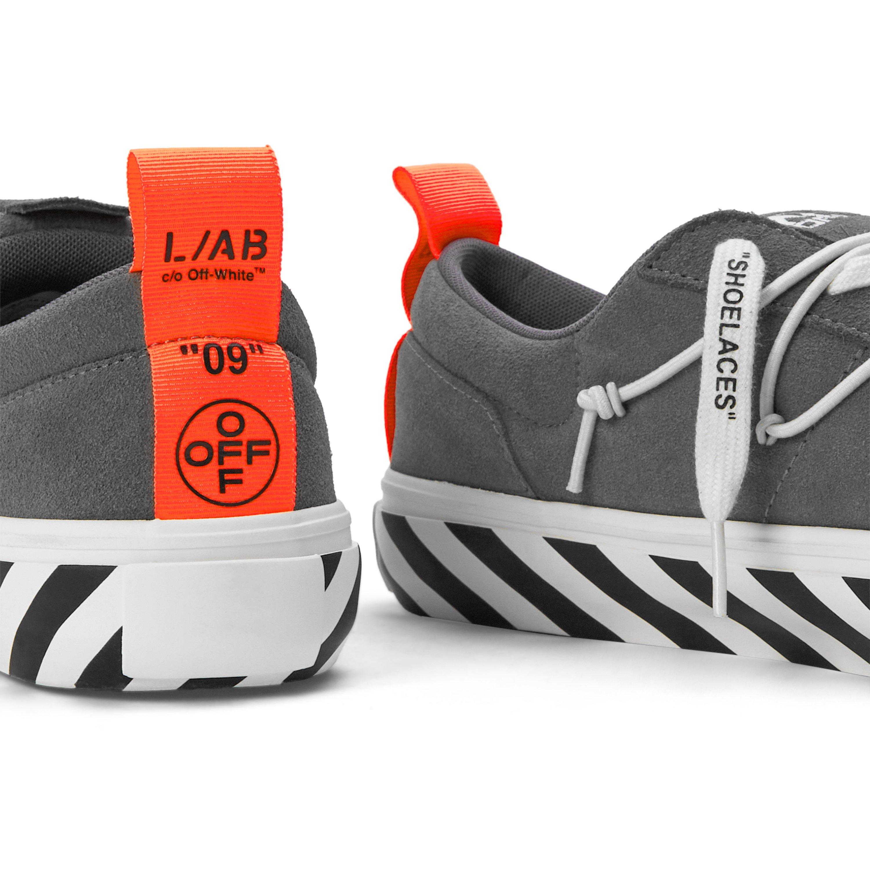 Grey/Cloudburst - L AB Off White - Men's Tape Suede Vulcan Low-Top Trainers - 3