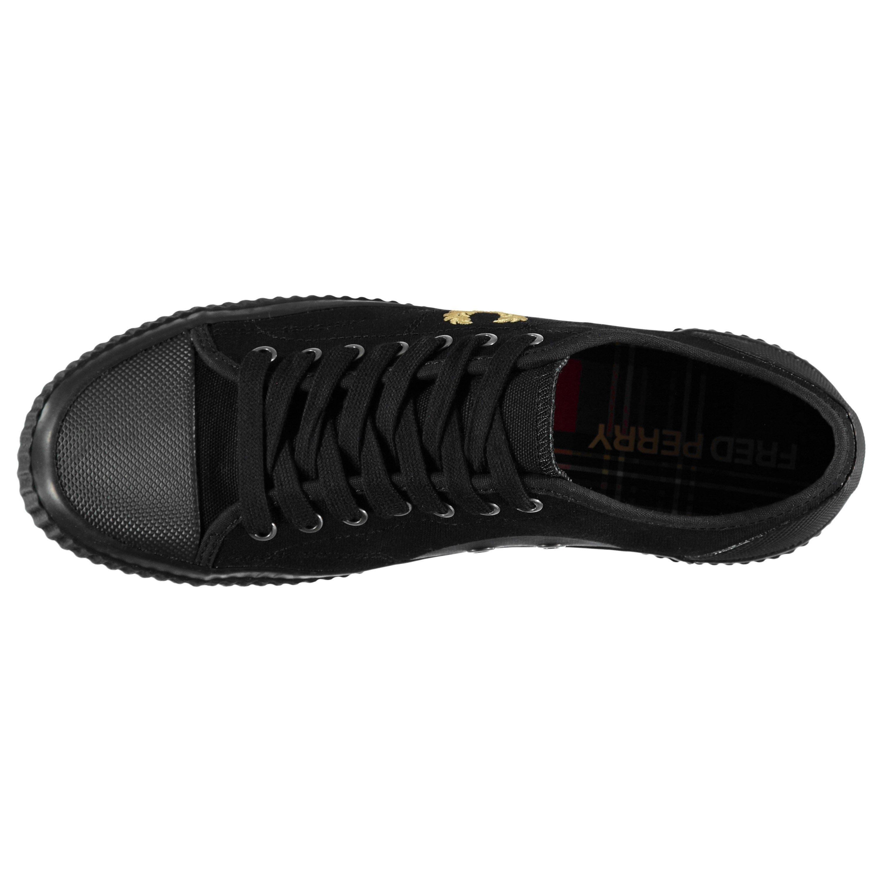 Black Mlti 157 - Fred Perry - Hughes Low Canvas Shoes - 3
