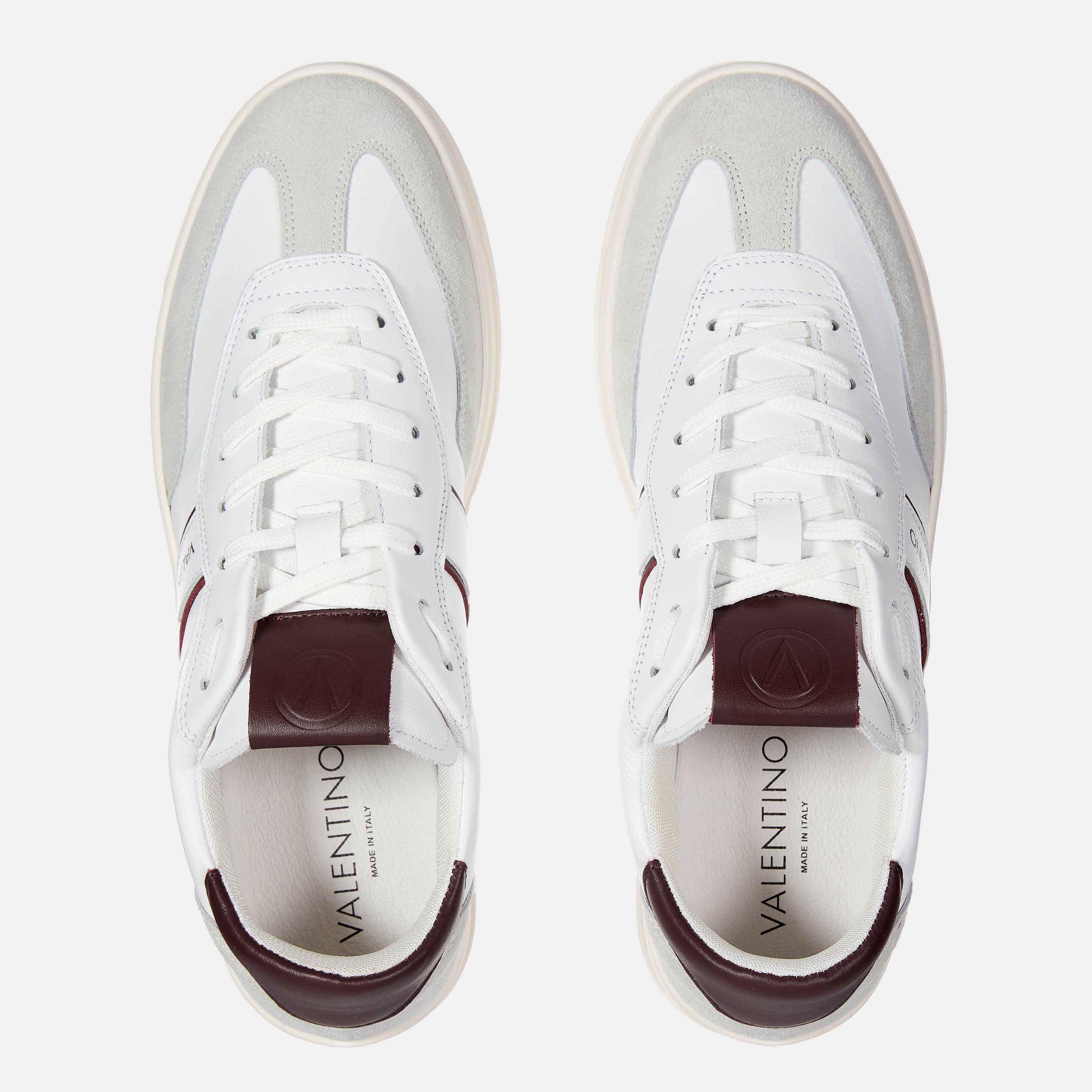 White/Bordeaux - Valentino - Men's Low-Top Trainers - 3