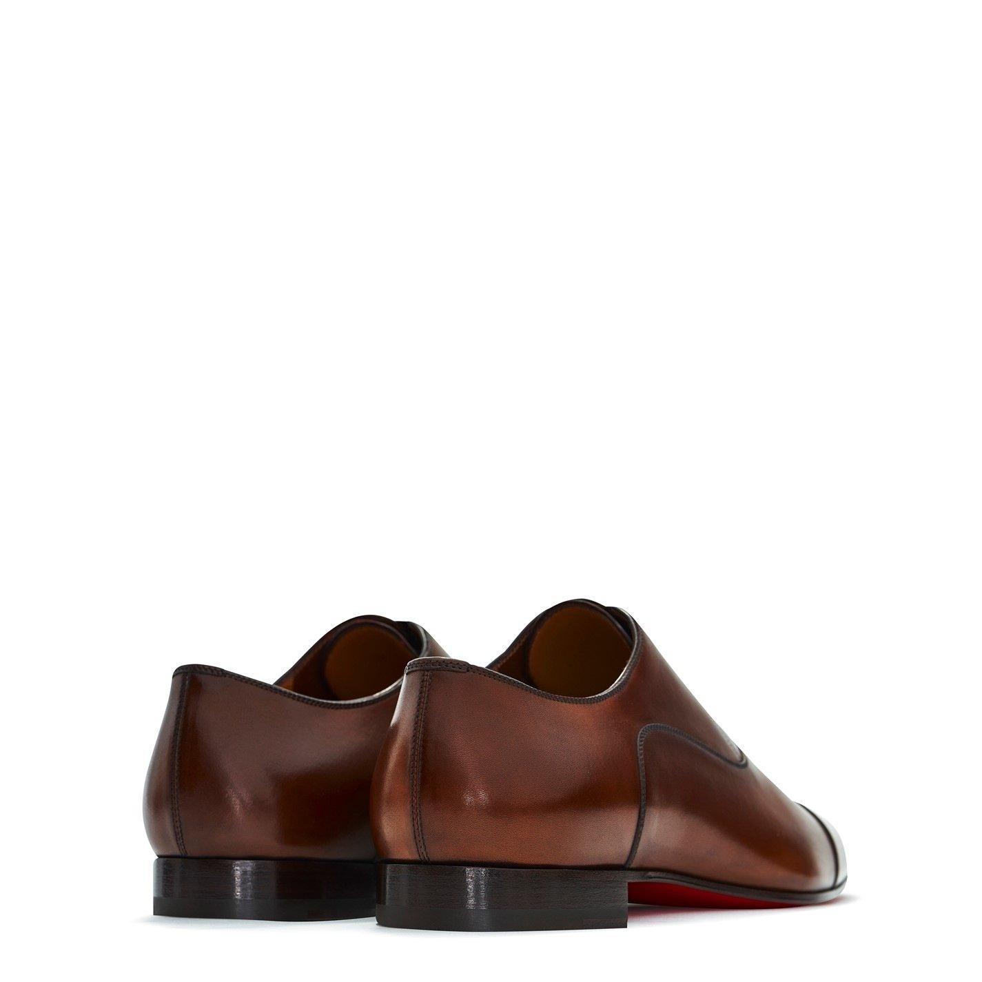 Christian Louboutin Men's Greggo Lace-Up Leather Boat Shoes