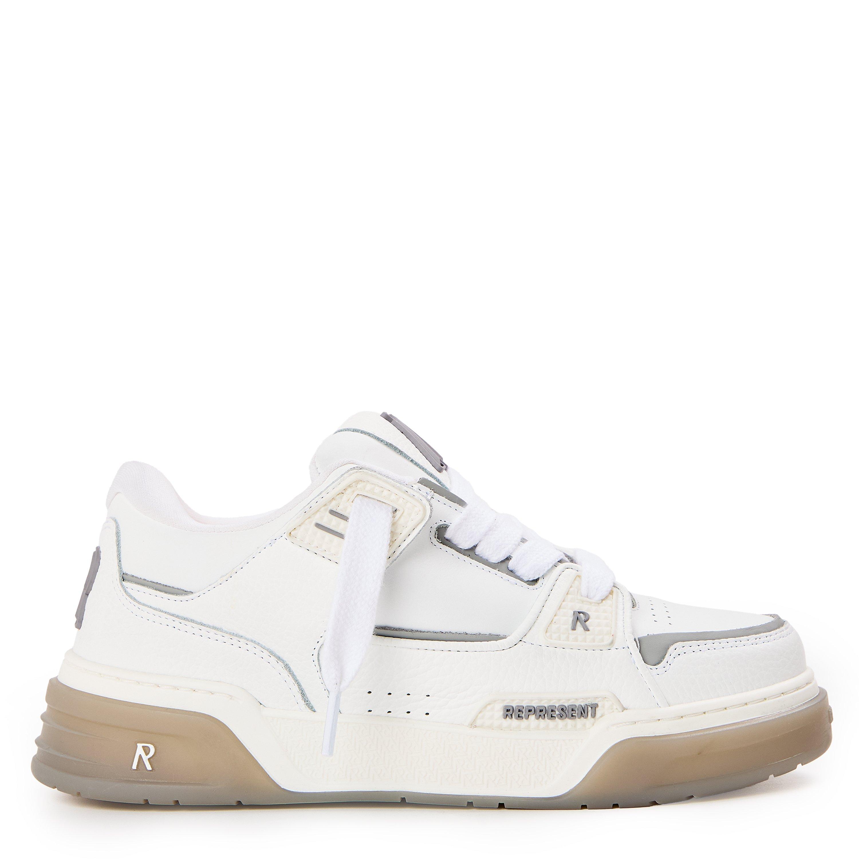 Represent Men's Low-Top Trainers - White/Grey - Size 8.5 (42.5)