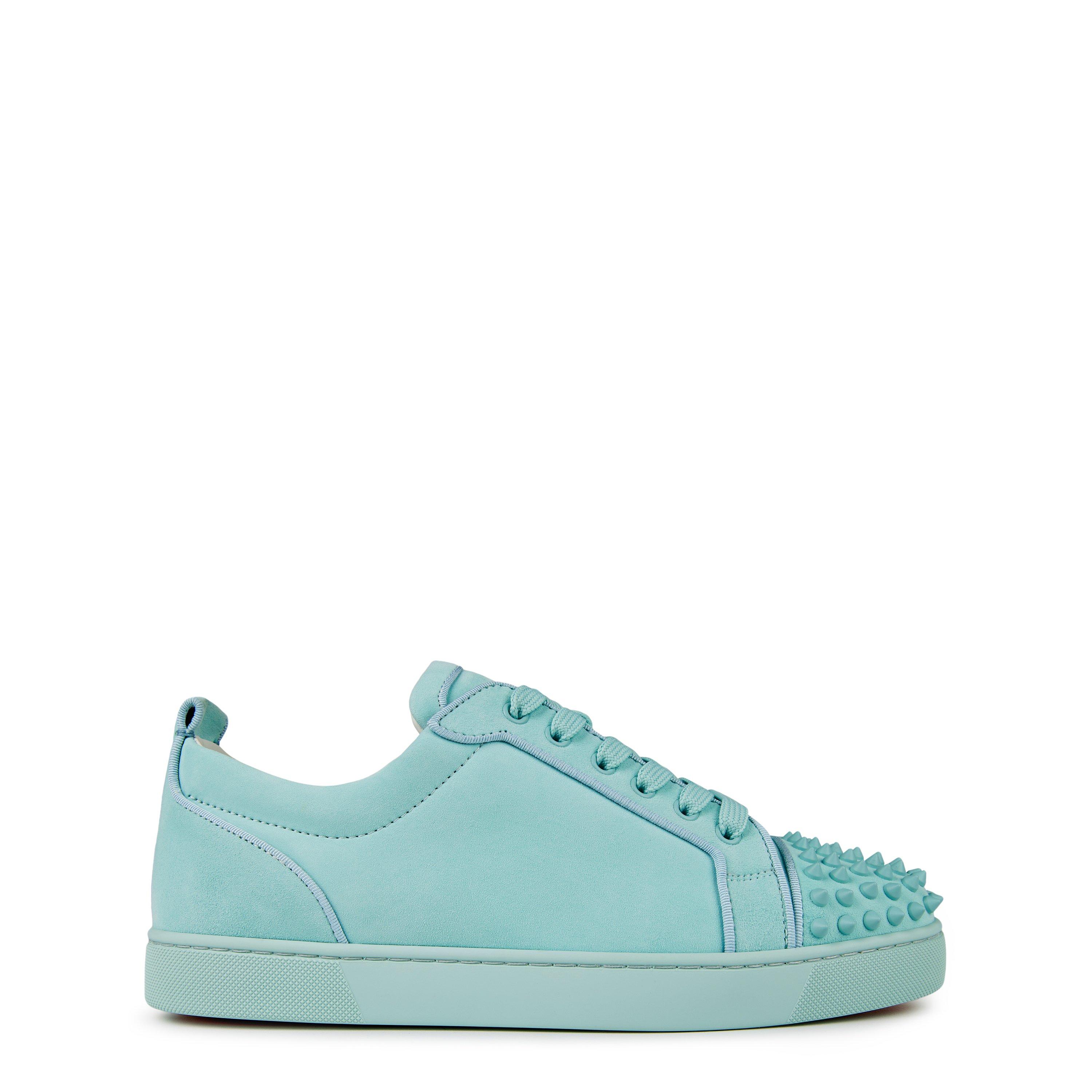 Christian Louboutin Men's Louis Junior Spikes Suede Trainers