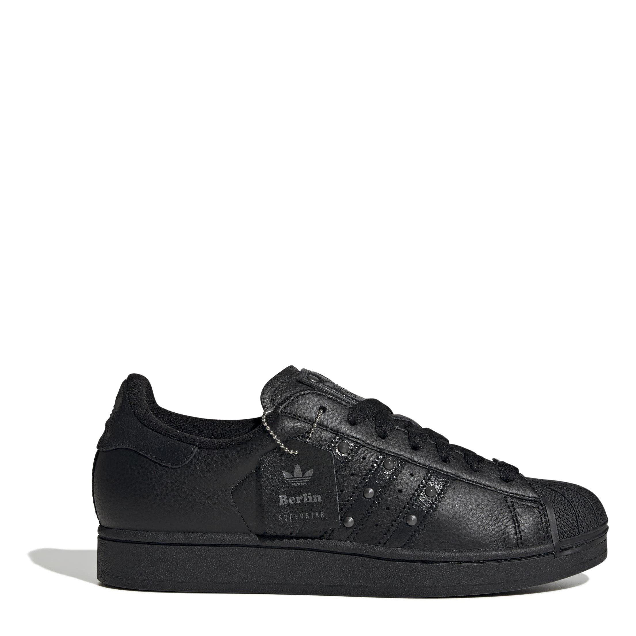 Black/Black - adidas Originals - Men's Superstar Shell Toe Low-Top Trainers - 1