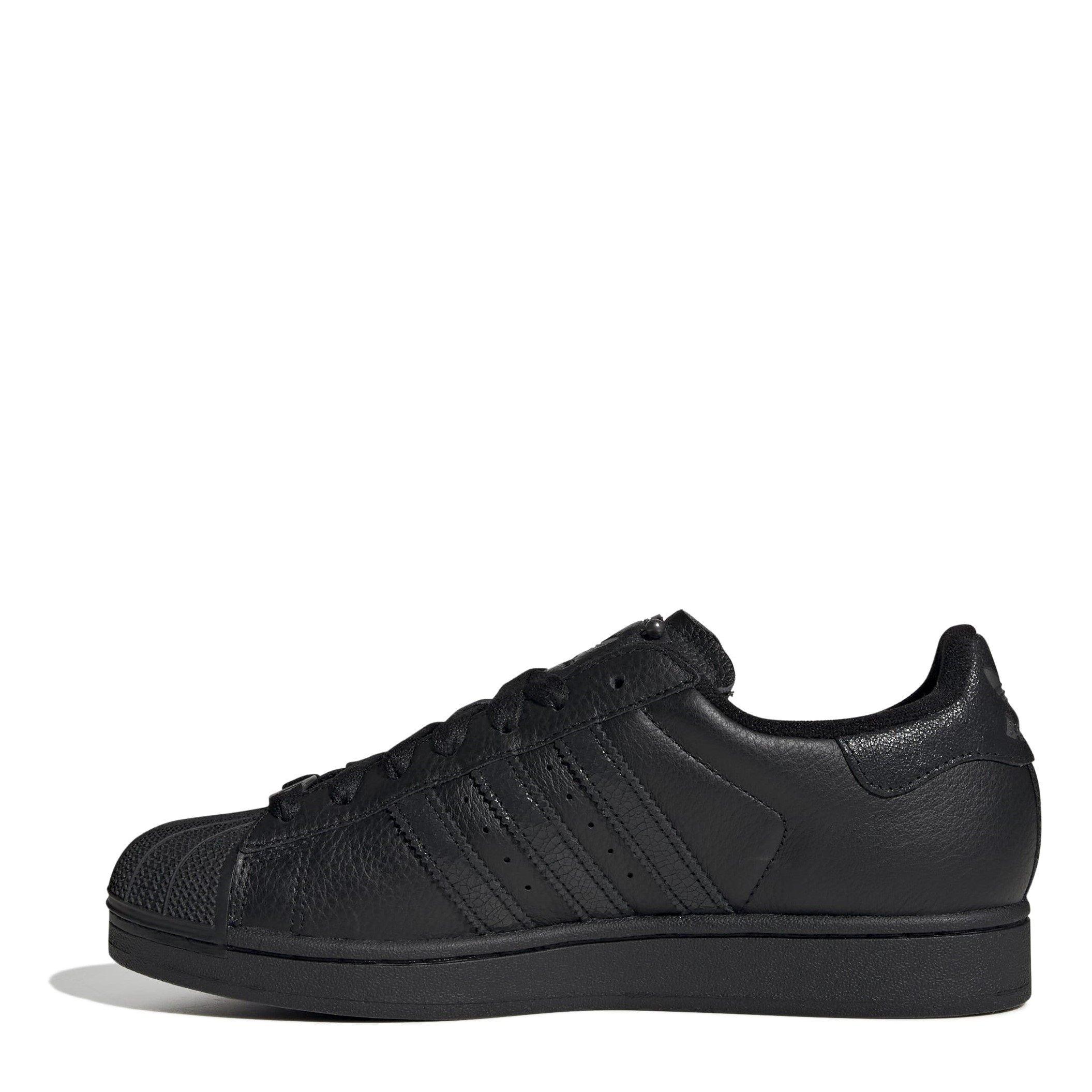 Black/Black - adidas Originals - Men's Superstar Stud Low-Top Trainers - 2