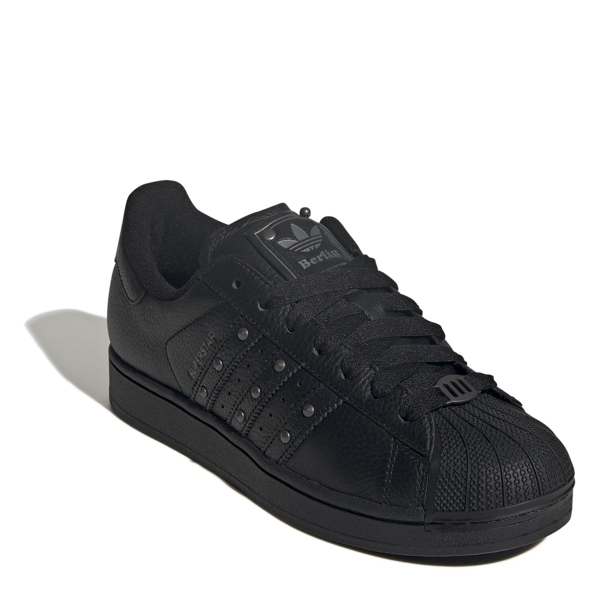 Black/Black - adidas Originals - Men's Superstar Stud Low-Top Trainers - 3