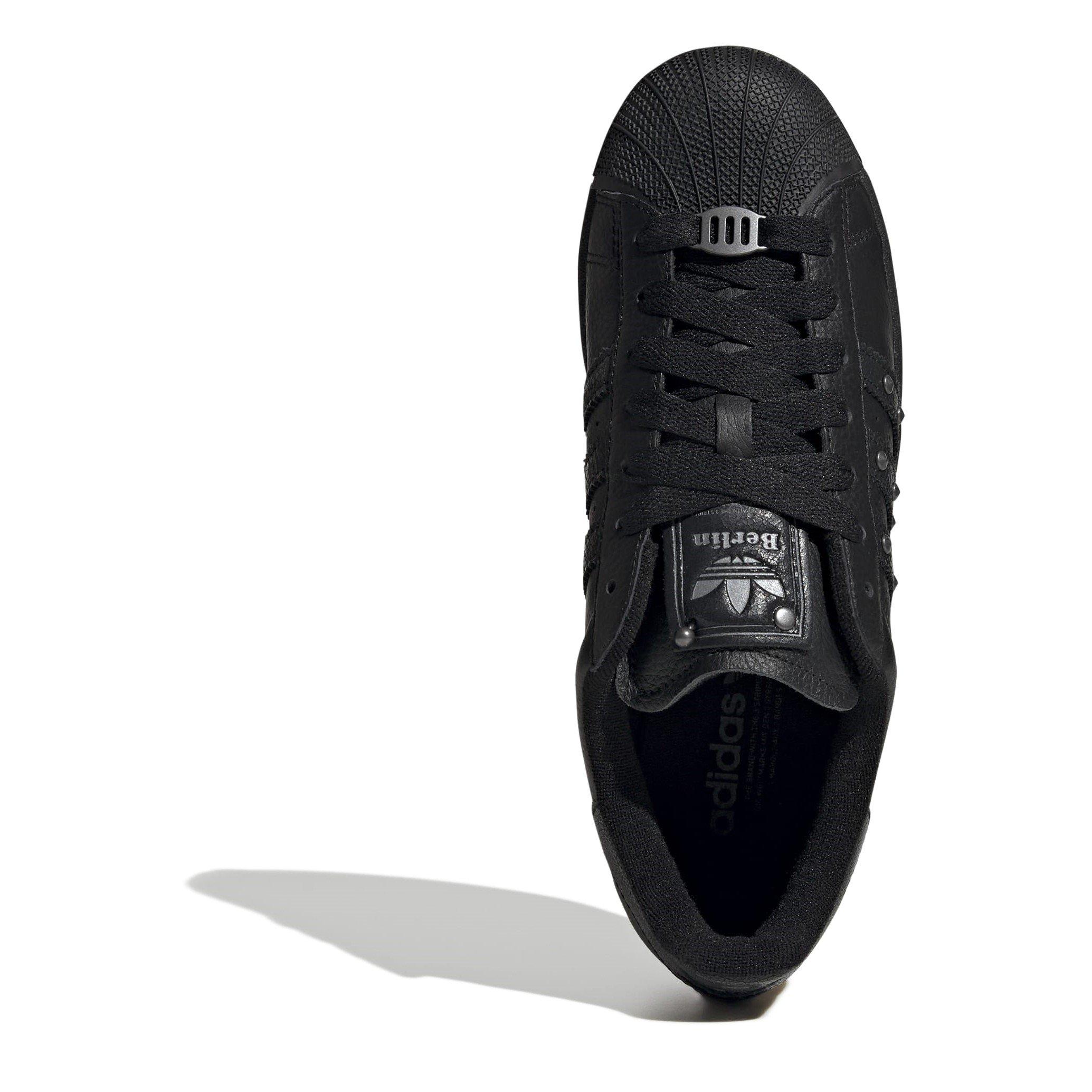 Black/Black - adidas Originals - Men's Superstar Stud Low-Top Trainers - 5