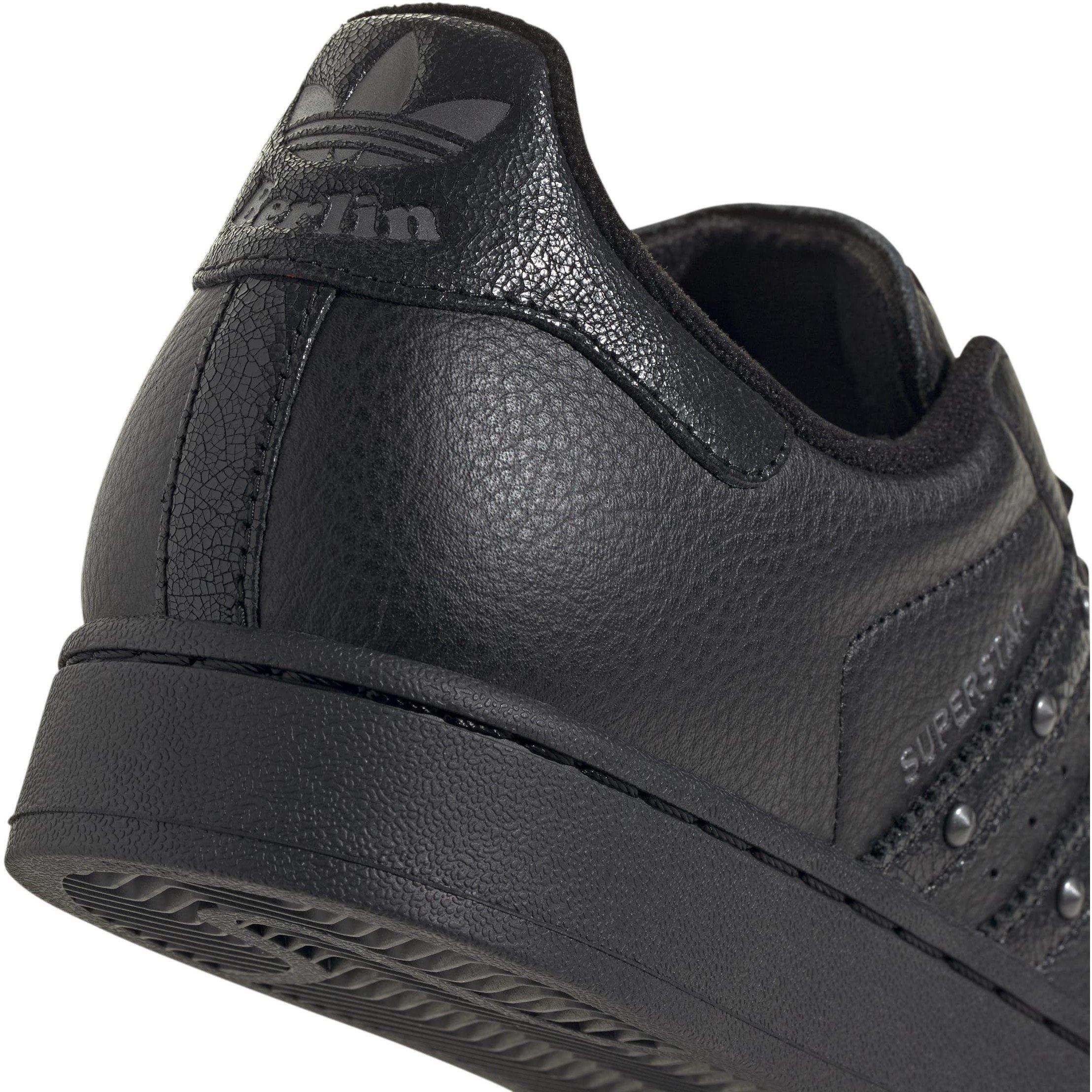 Black/Black - adidas Originals - Men's Superstar Stud Low-Top Trainers - 7