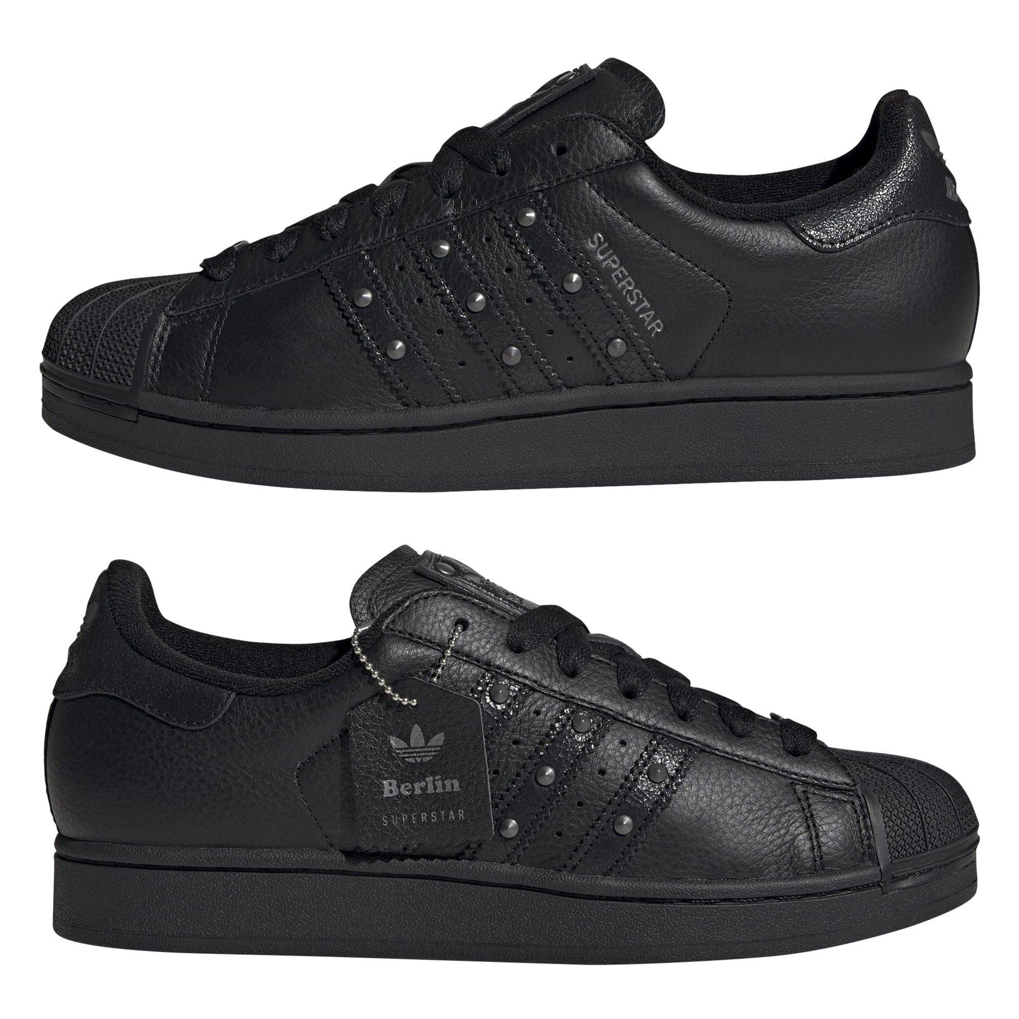 Black/Black - adidas Originals - Men's Superstar Stud Low-Top Trainers - 9
