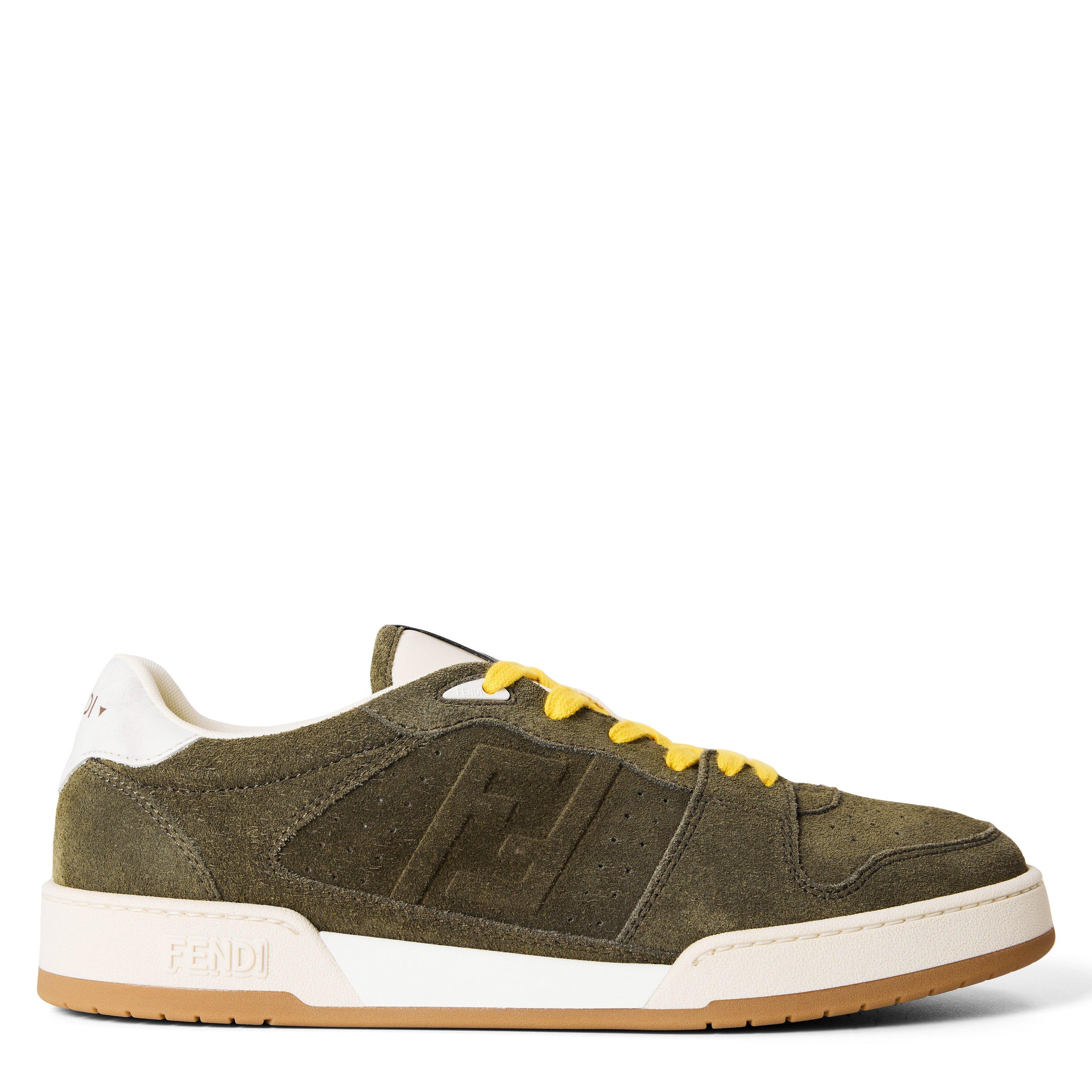 Fendi Men's Green Sneakers Match In Suede - Image 4