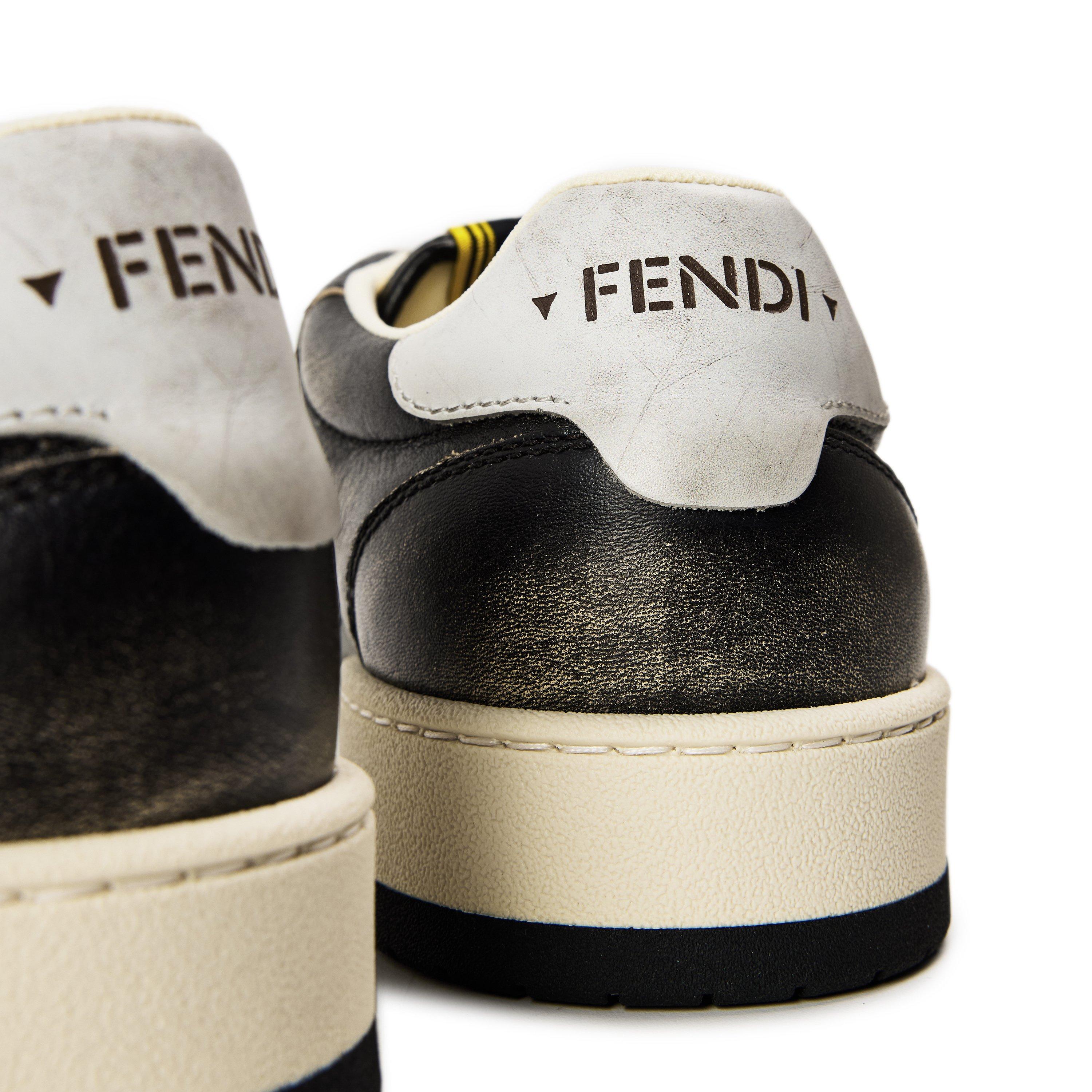 Black - Fendi - Fendi Match Sneaker Sn64 - 3