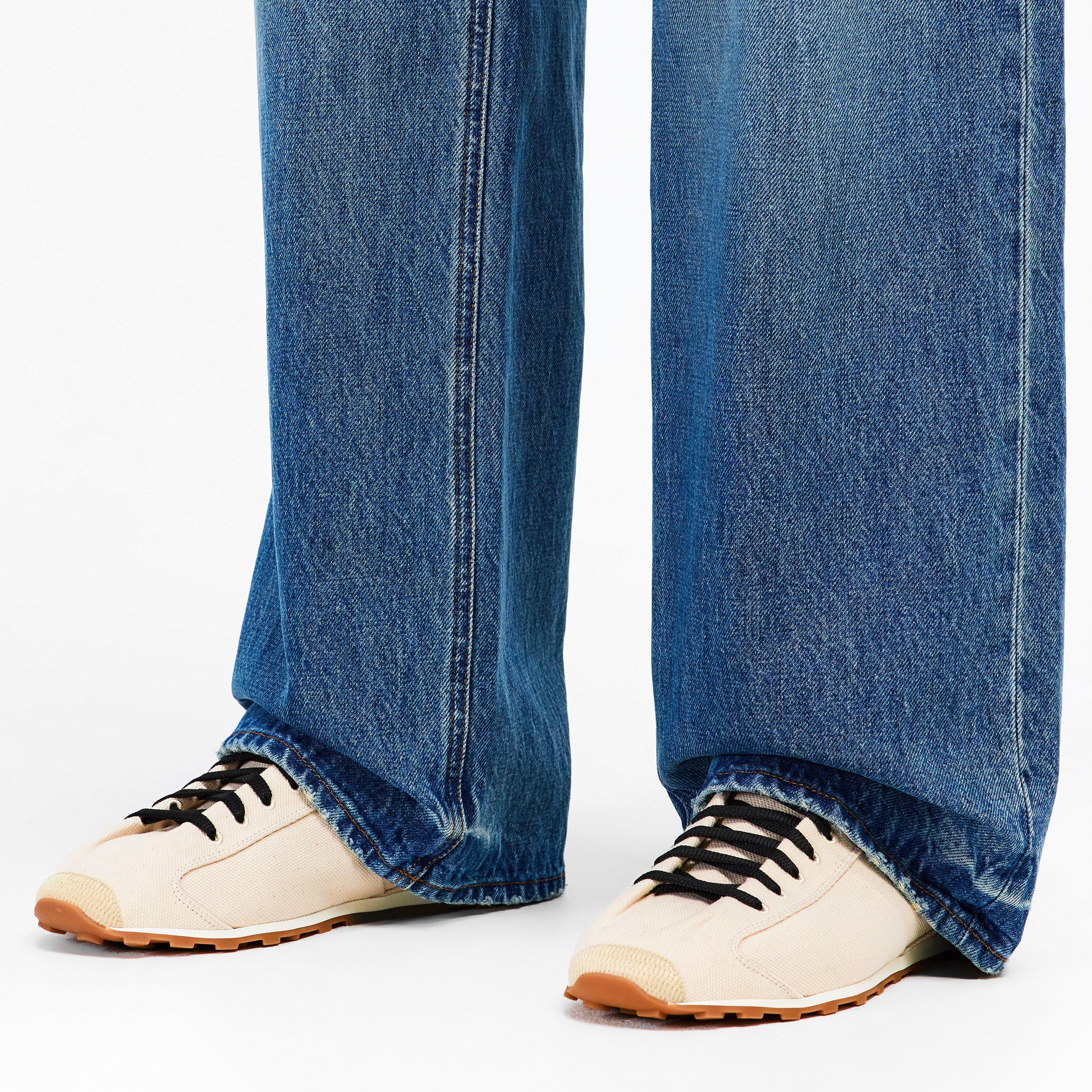 Beige - Jacquemus - Men's Les Tennis Jacquard Low-Top Trainers - 3