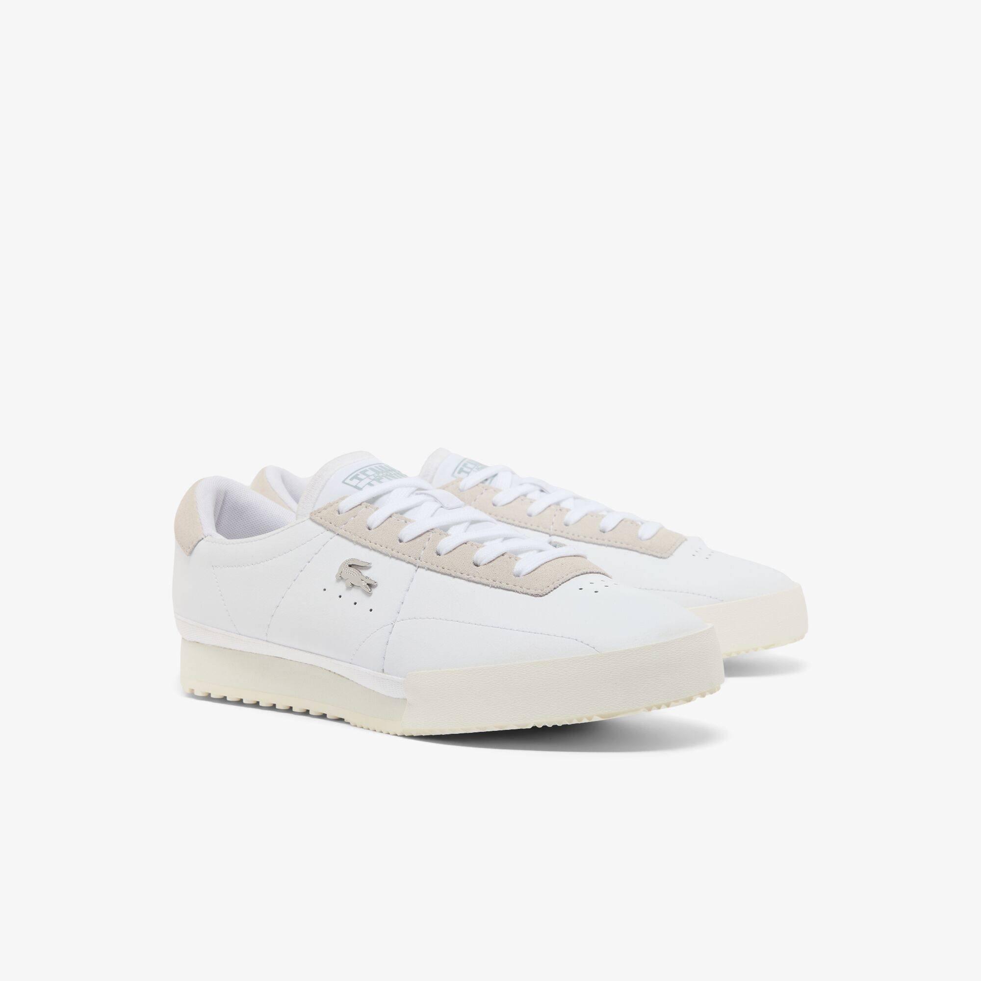 Wht/Off Wht 65T - Lacoste - Men's Aura Leather Low-Top Trainers - 4