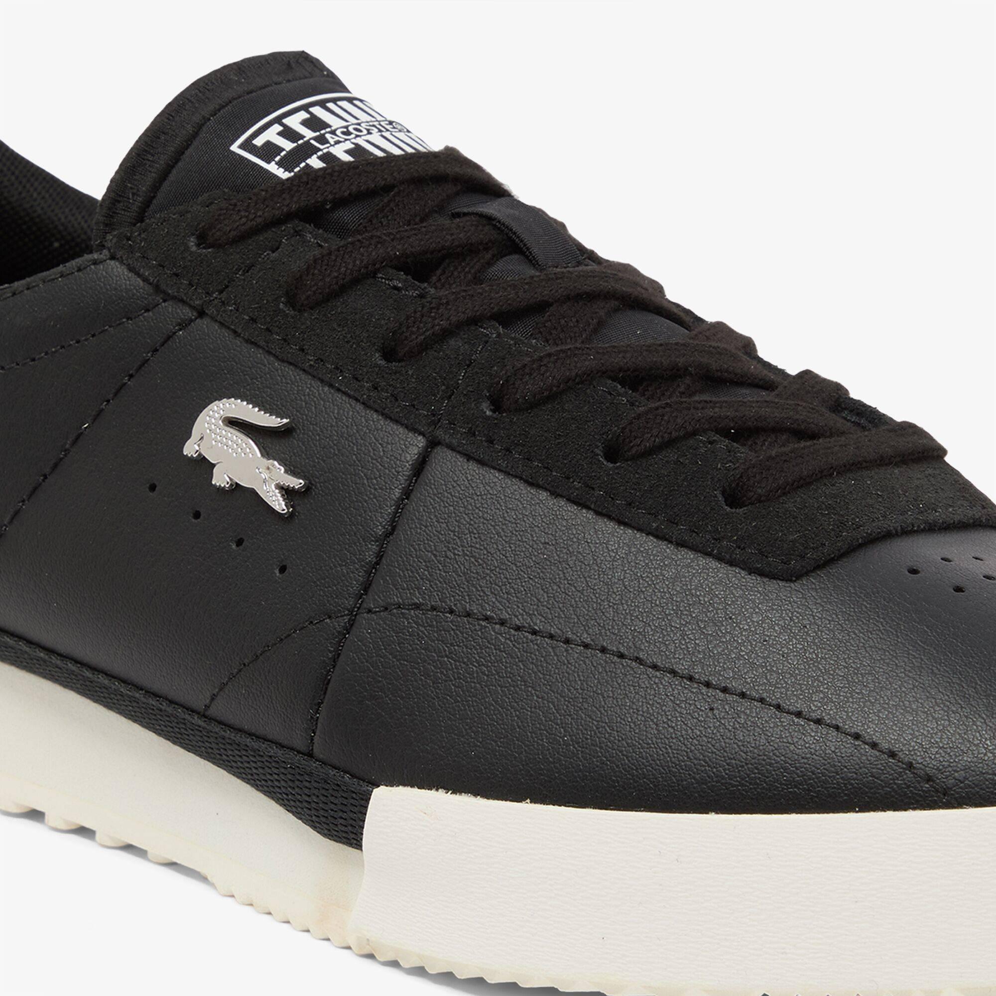 Blk/Off Wht 454 - Lacoste - Men's Aura Leather Low-Top Trainers - 2