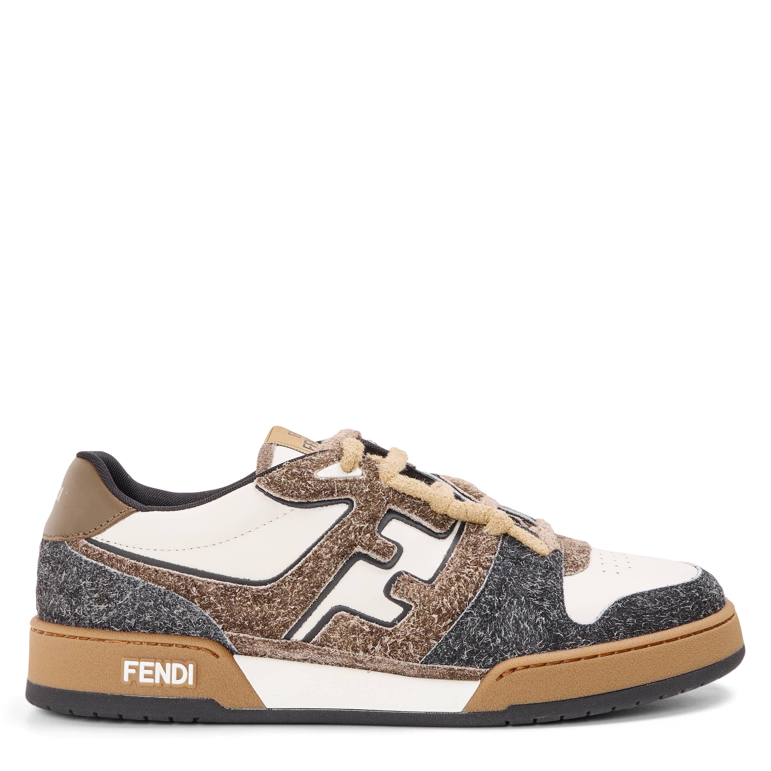 Fendi Men's Low-Top Trainers - White/Brwn - Size 9 (43)