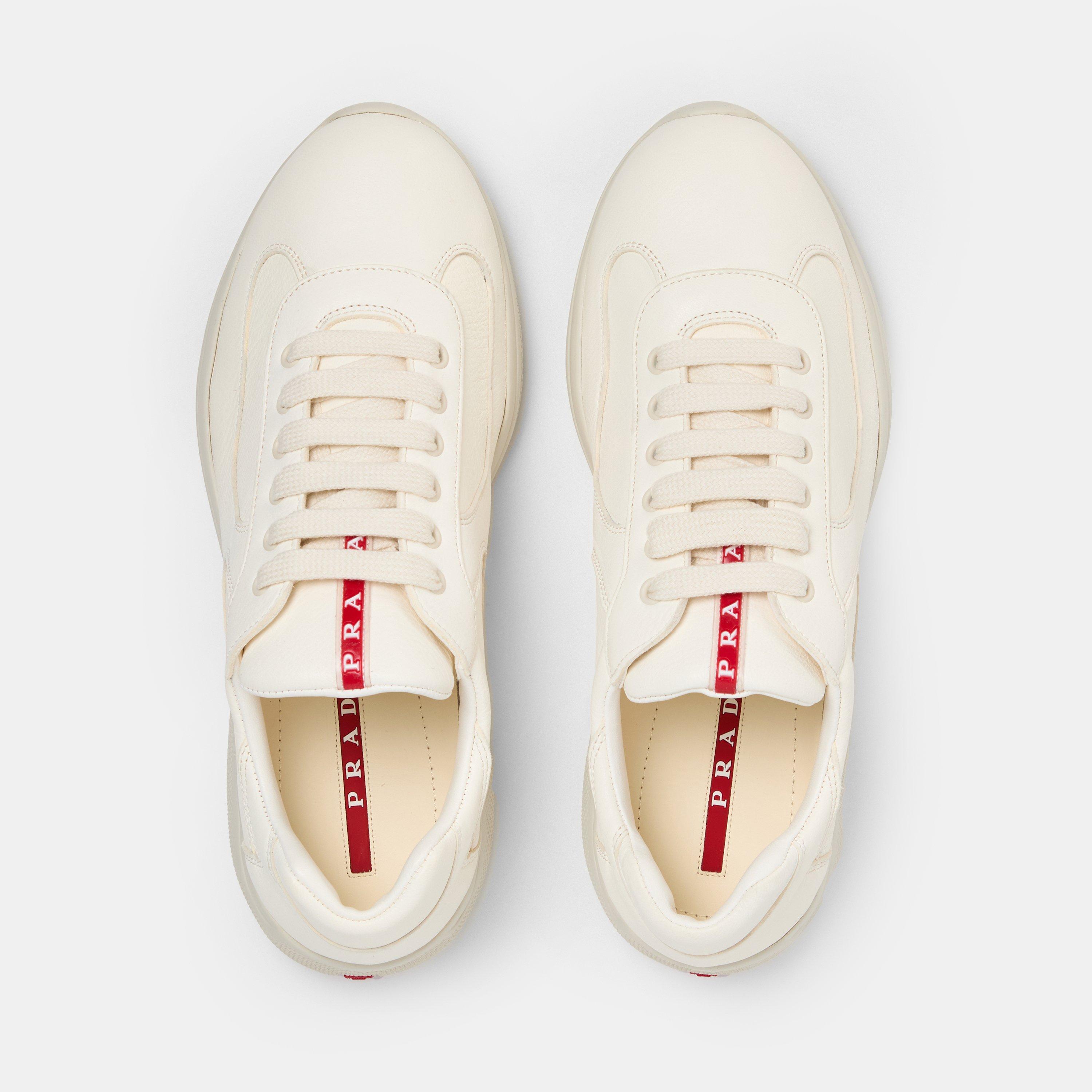Ivory - Prada - Men's Americas Cup Low-Top Trainers - 4