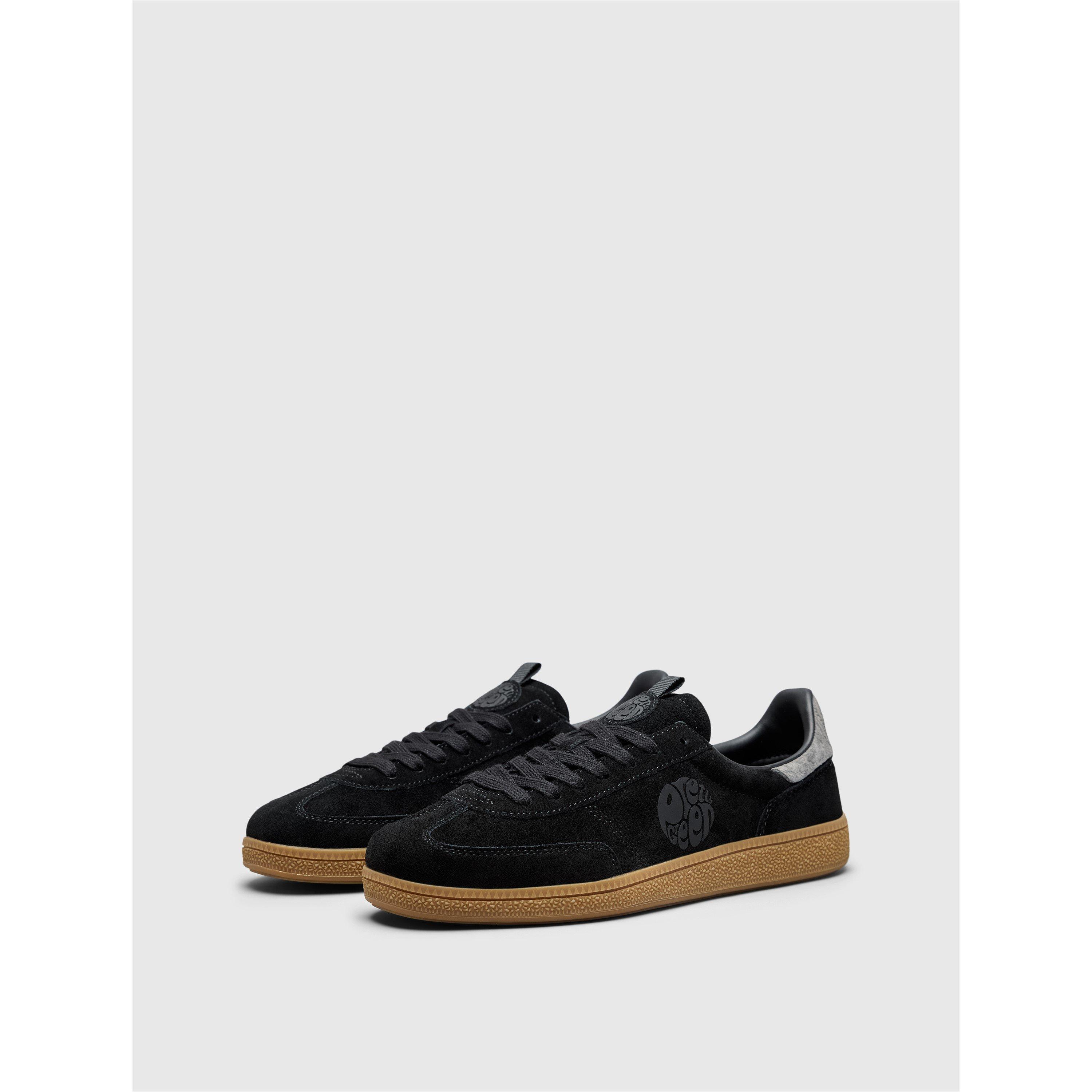 Black/Gum - Pretty Green - Ramblas Suede Low-Top Trainers - 2