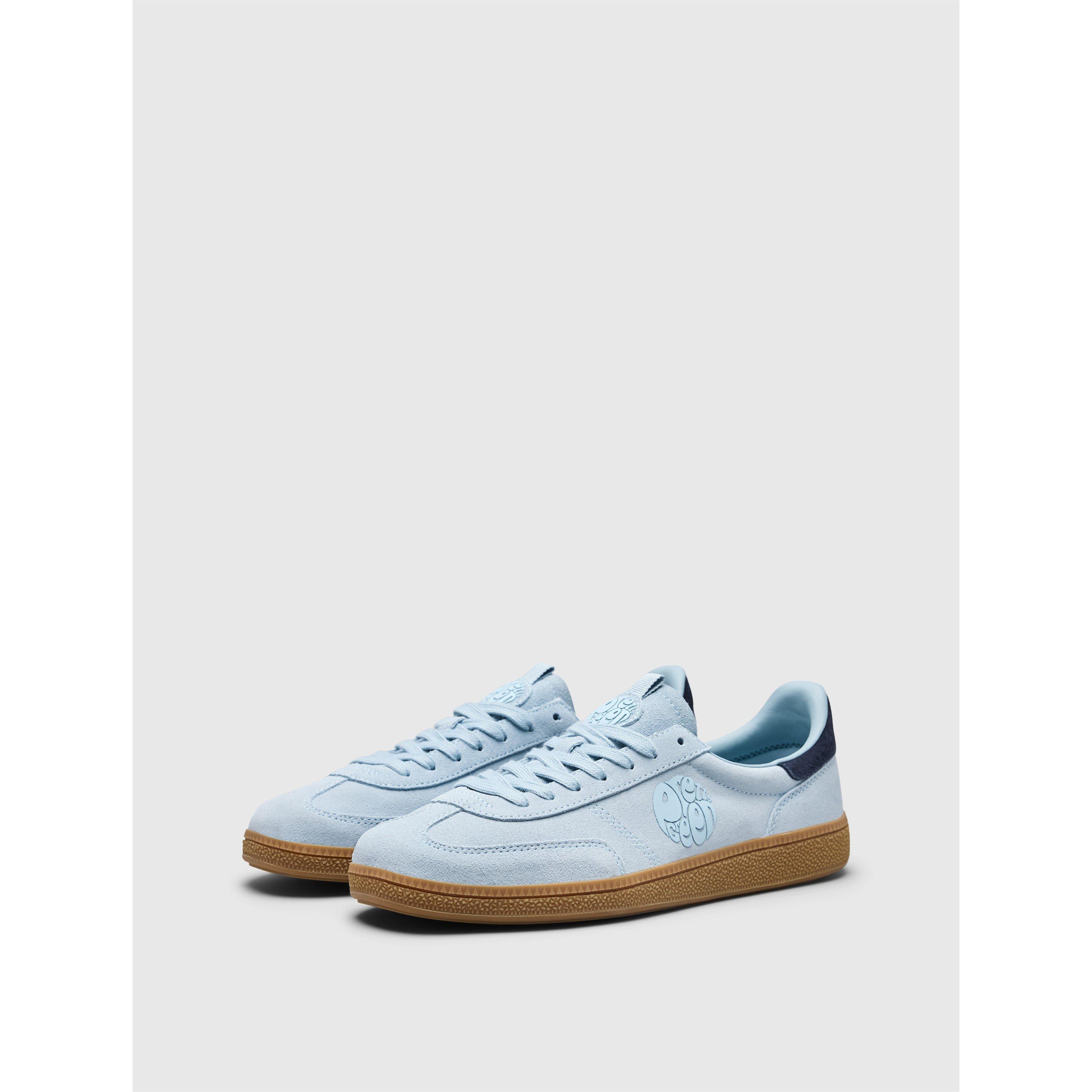 Powder Blue/Gum - Pretty Green - Men's Ramblas Suede Low-Top Trainers - 2